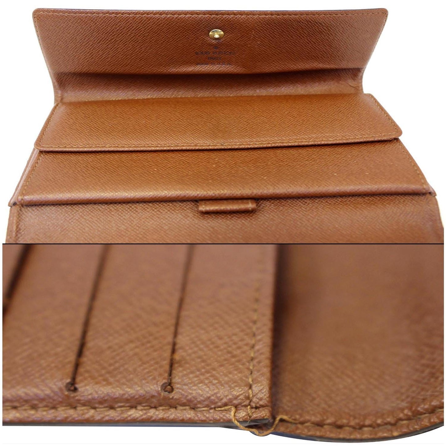 LOUIS VUITTON Porte Tresor International Monogram Canvas Wallet Brown