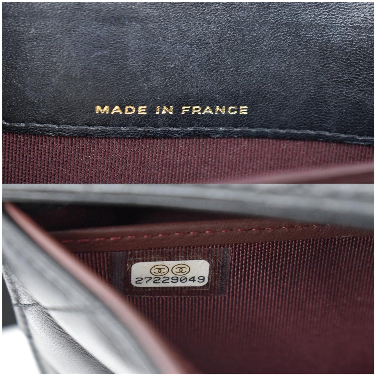 CHANEL Classic Long Flap Leather Wallet Black