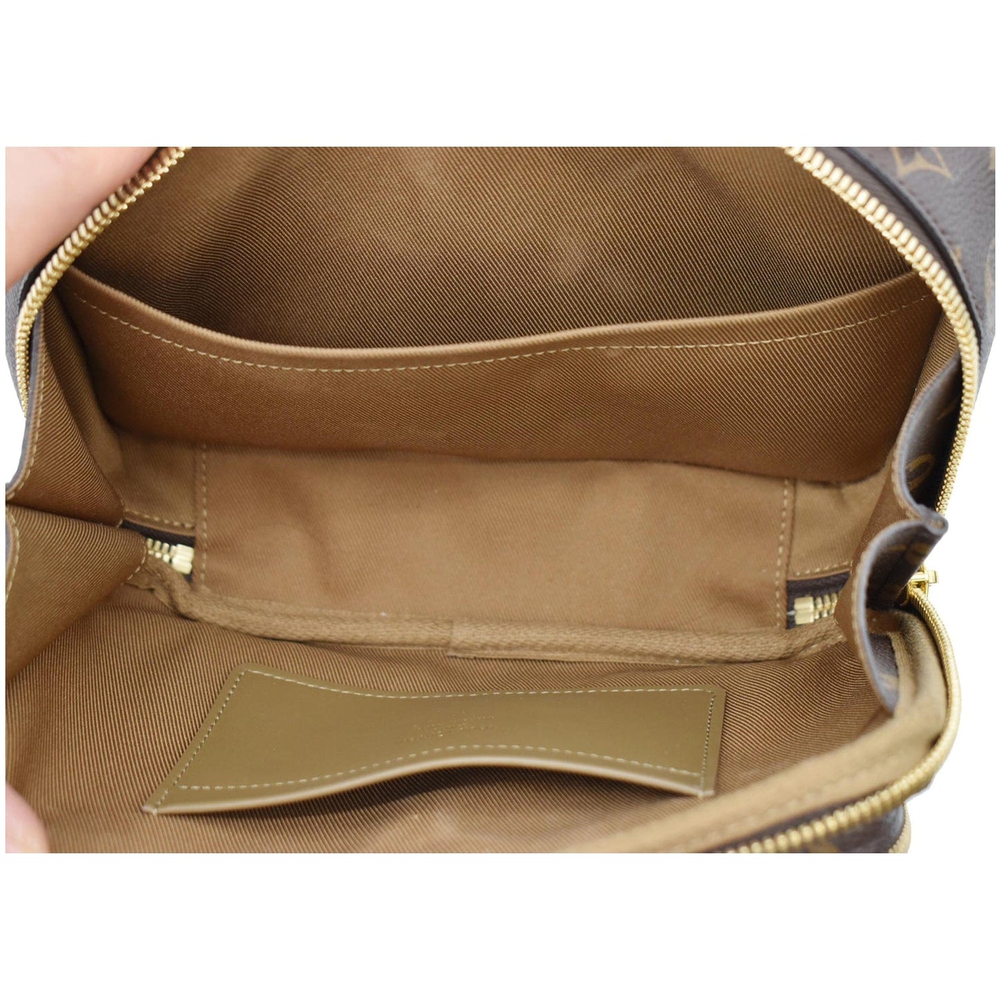 LOUIS VUITTON Utility Monogram Canvas Crossbody Bag Brown