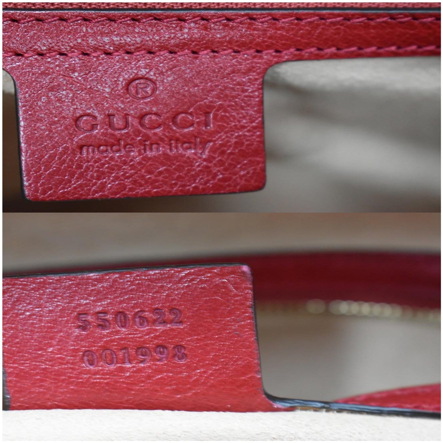 GUCCI Ophidia GG Small Web Suede Leather Top Handle Shoulder Bag Red 550622