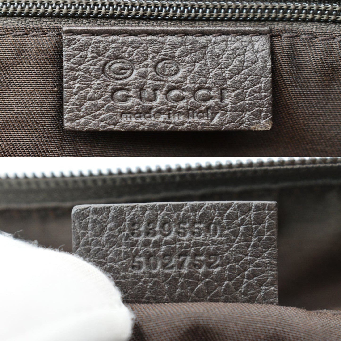 GUCCI GG Guccissima Canvas Leather Tote Brown 339550