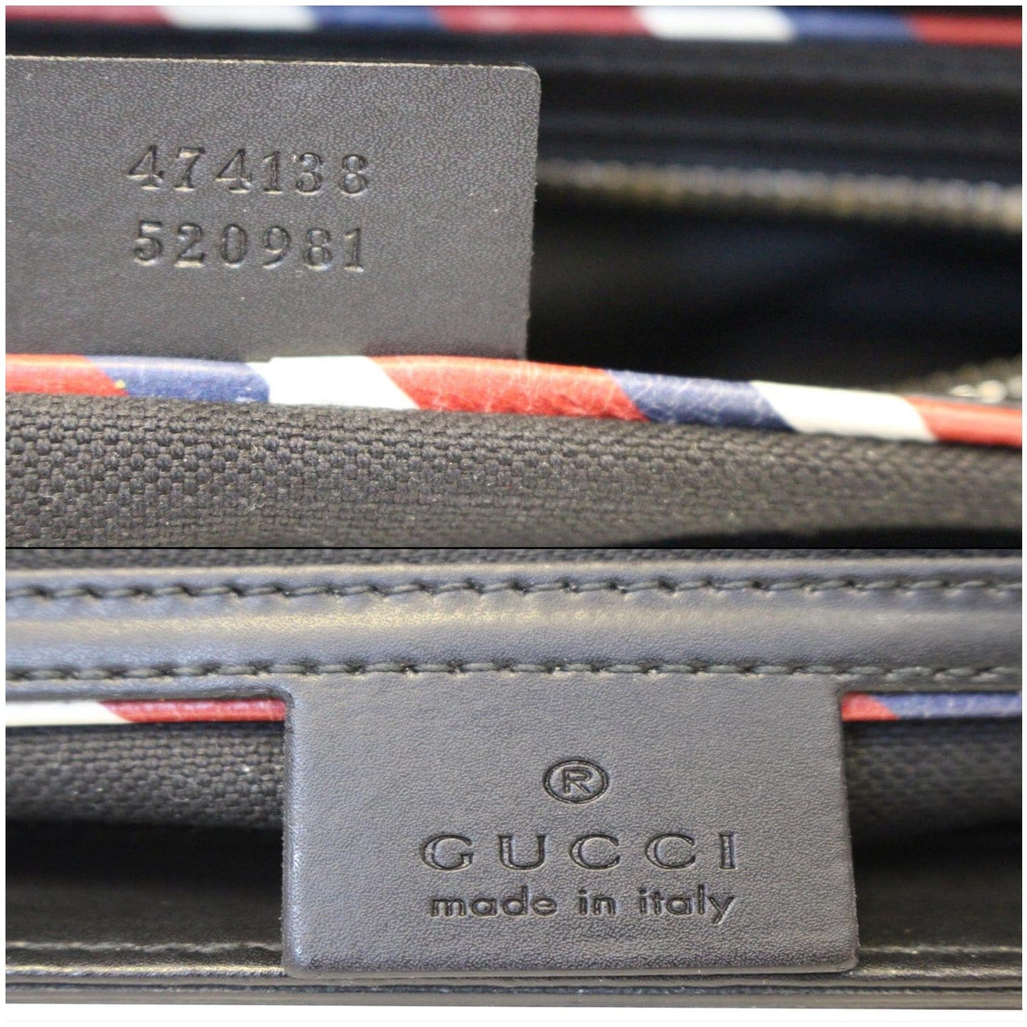 GUCCI Night Courrier GG Supreme Flap Messenger Bag Black/Grey 474138