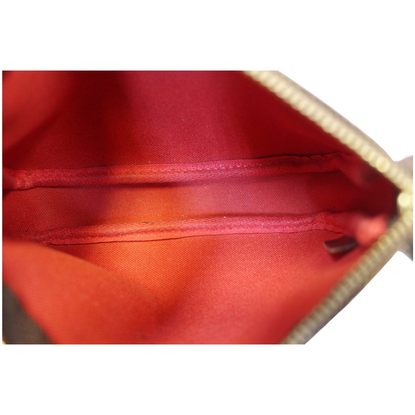 LOUIS VUITTON Mini Pochette Damier Ebene Accessoires Pouch