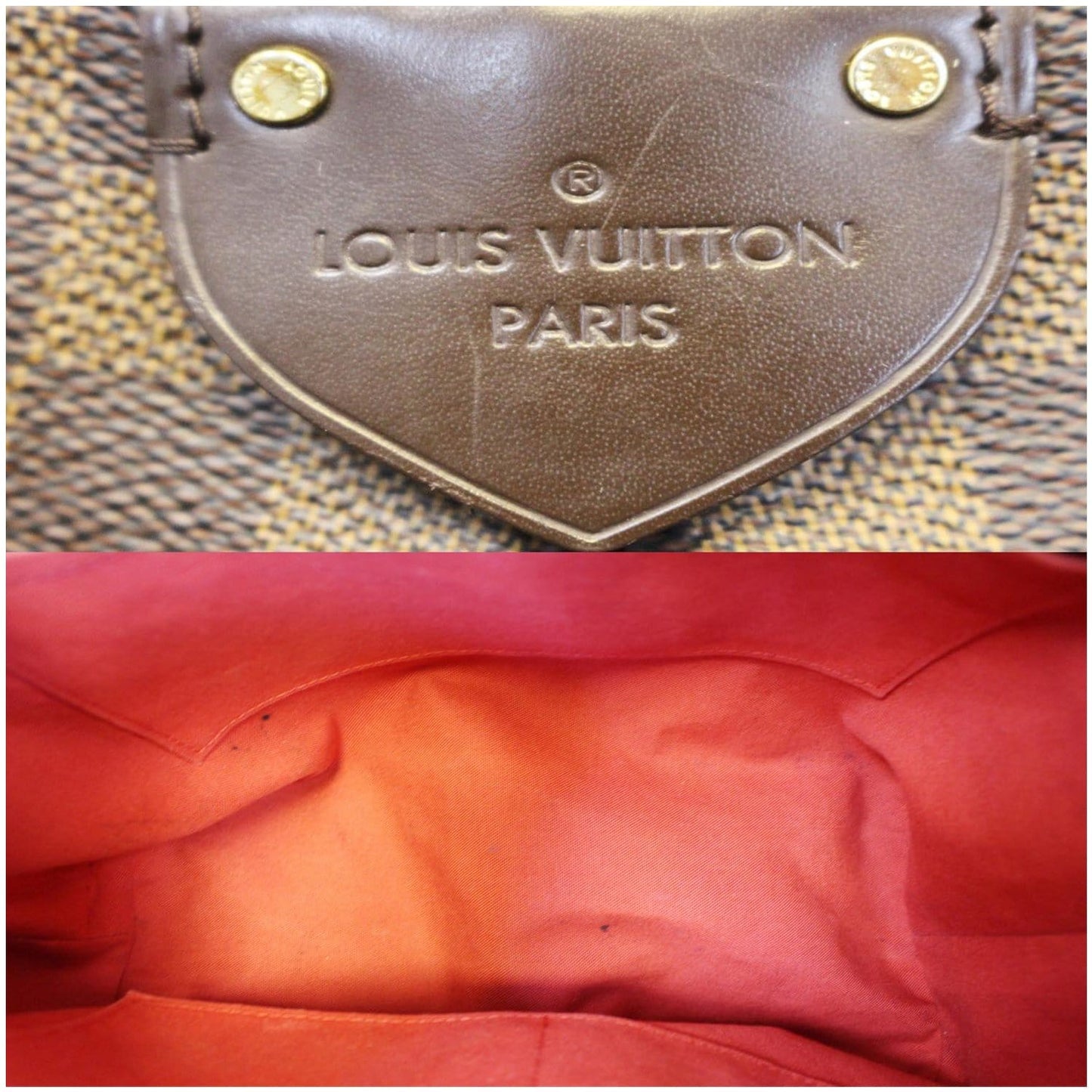 LOUIS VUITTON Siena GM Damier Ebene Shoulder Bag Brown
