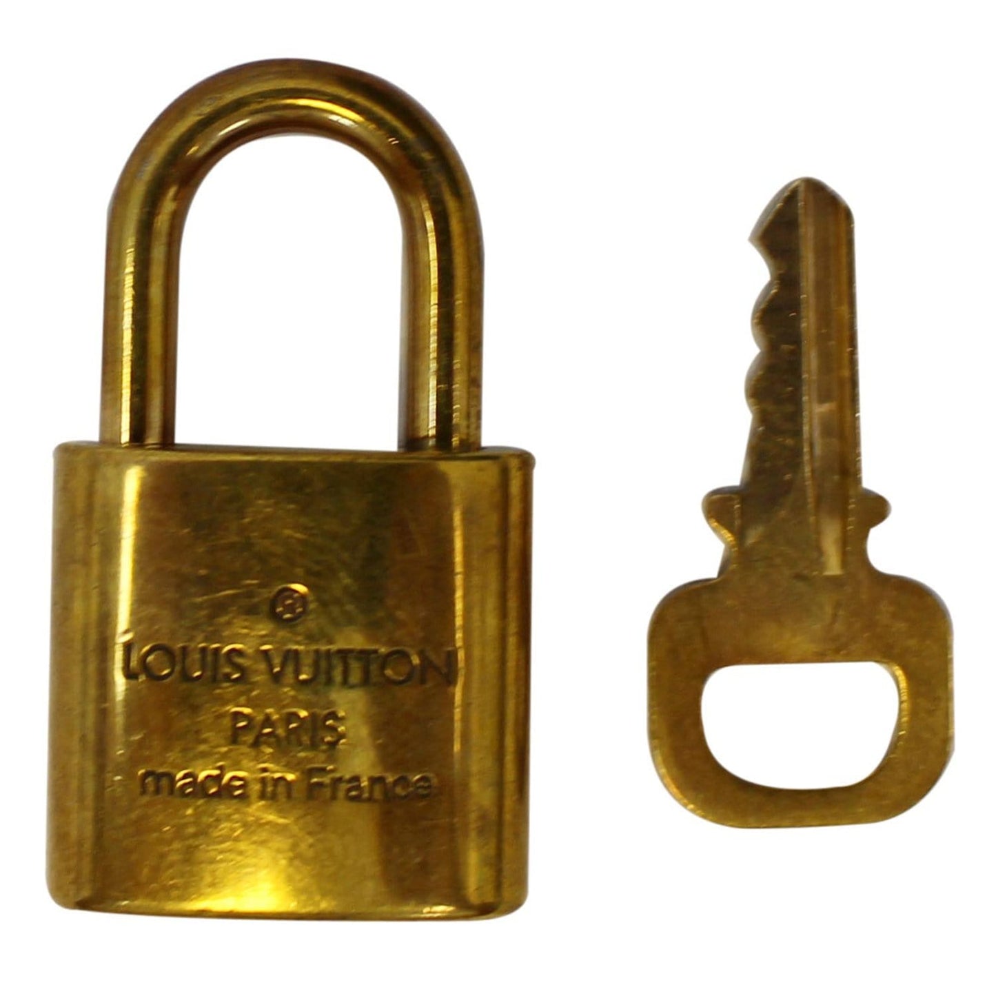 LOUIS VUITTON Padlock and 1 Key Gold Bag Charm Number 328