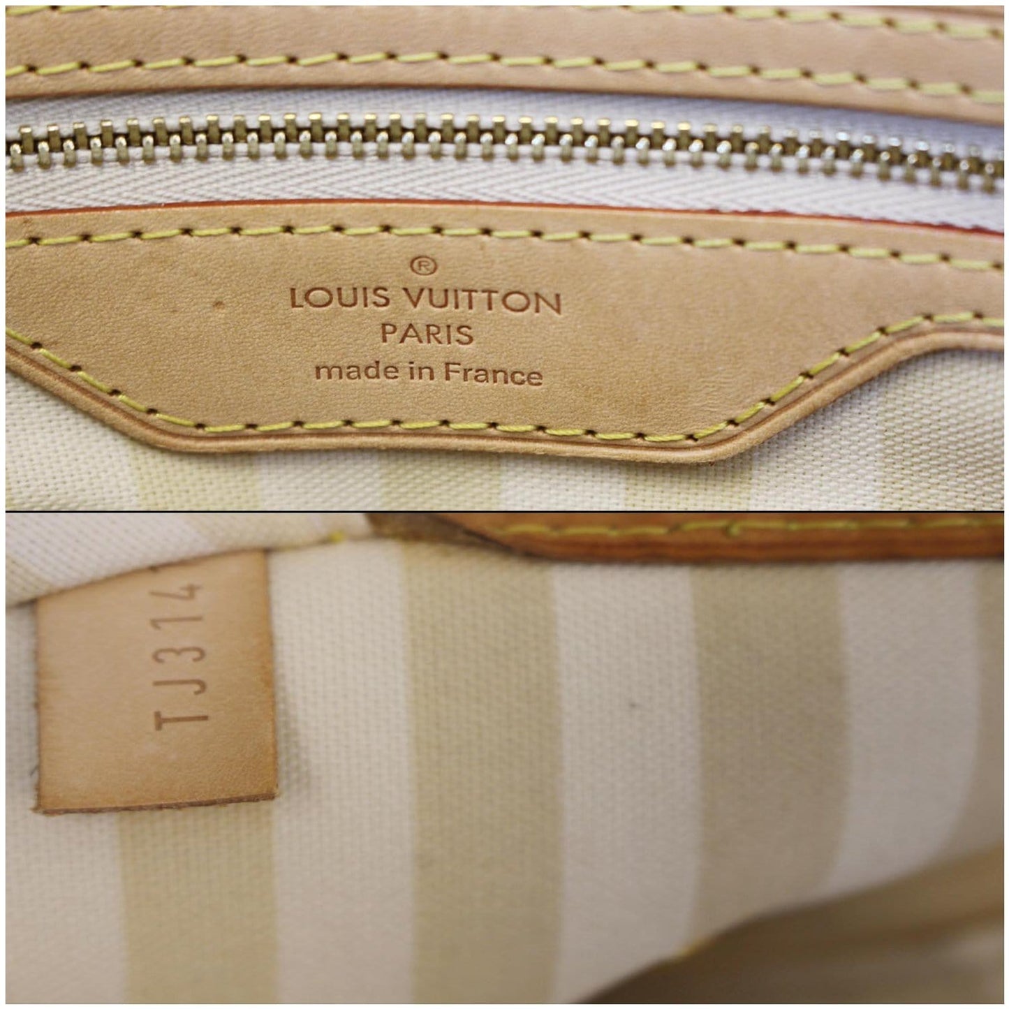 LOUIS VUITTON Neverfull XL Monogram Rayures Tote Bag Brown