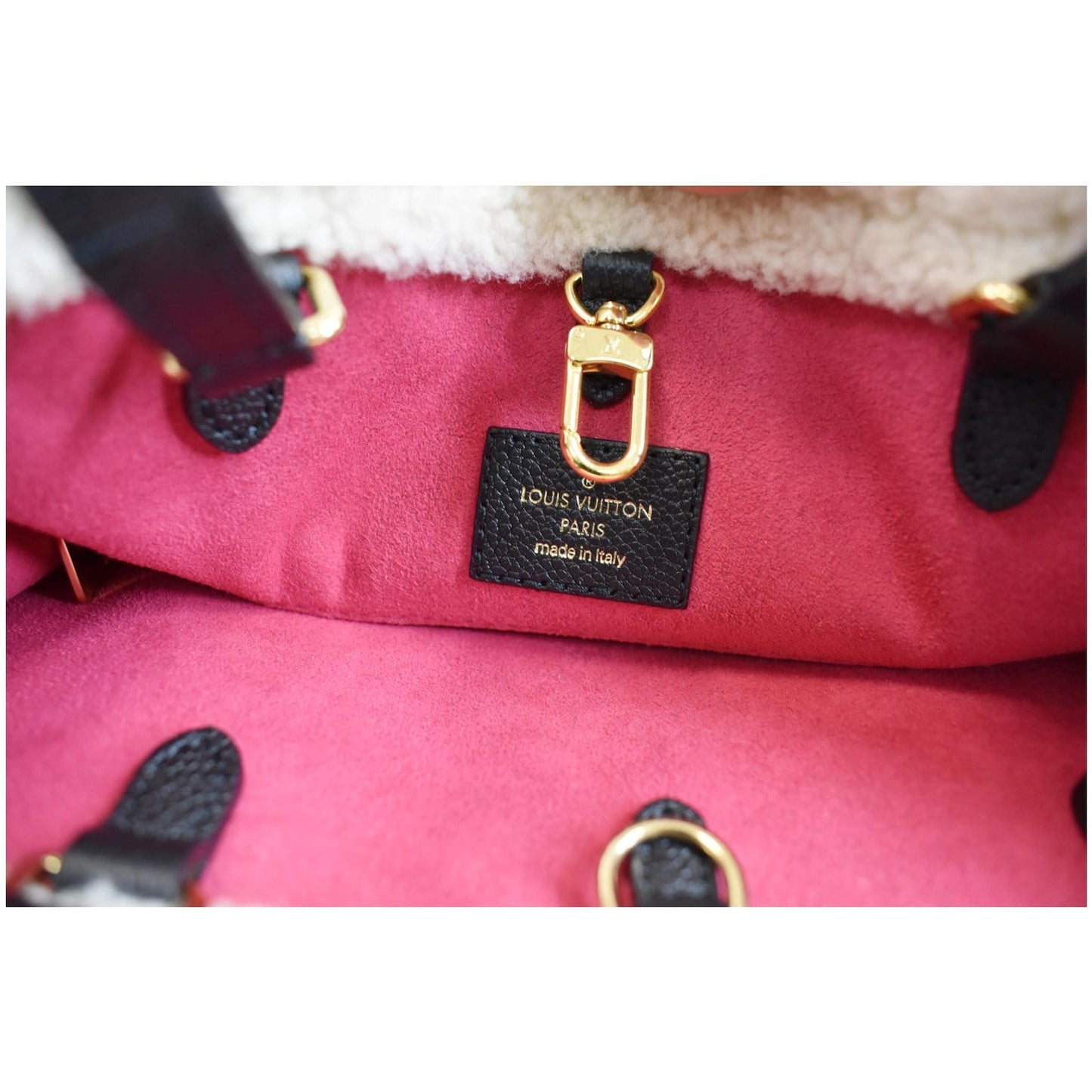 Louis Vuitton Teddy Onthego GM Calfskin Monogram Shoulder Bag Black