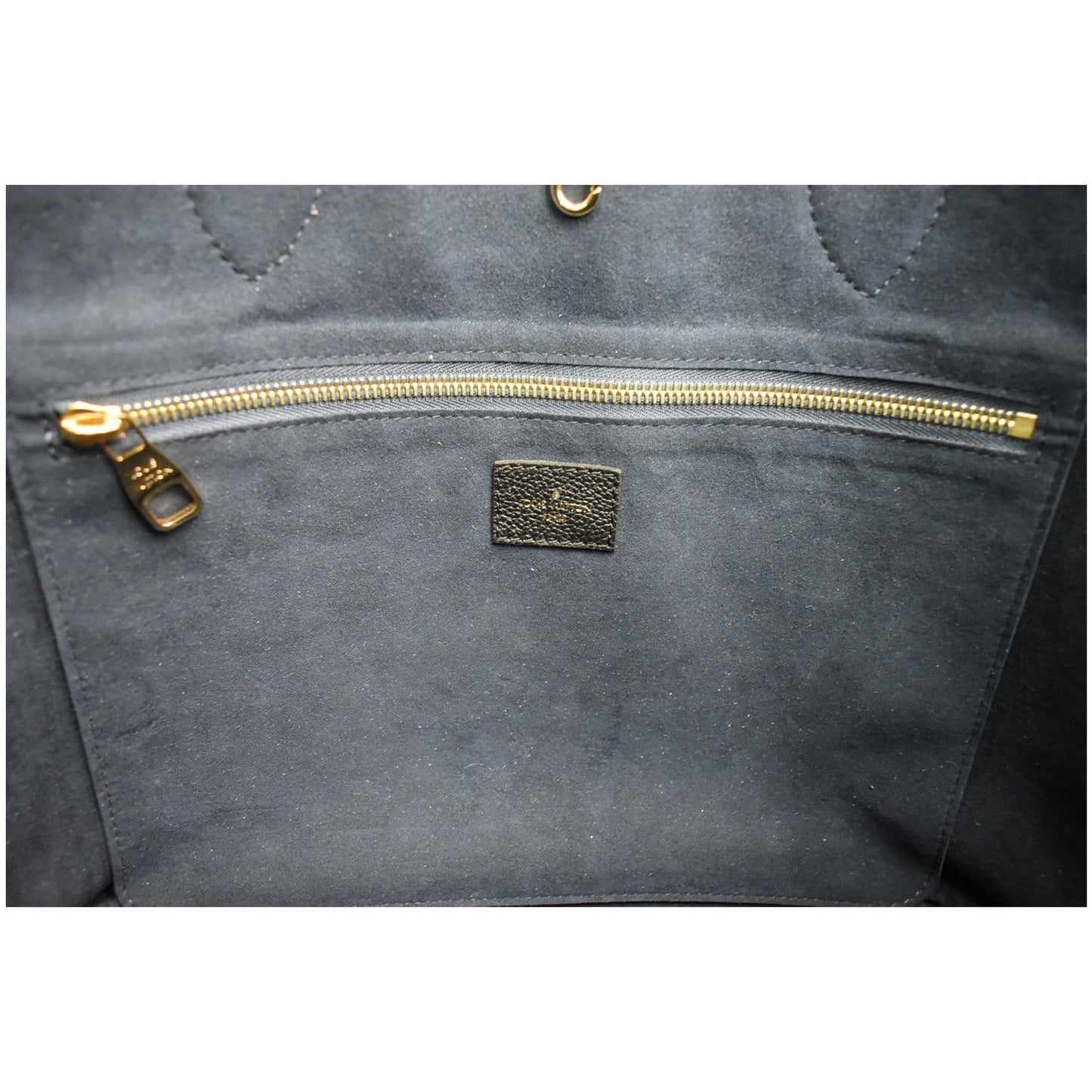 LOUIS VUITTON Neverfull MM Monogram Empreinte Tote Bag Black