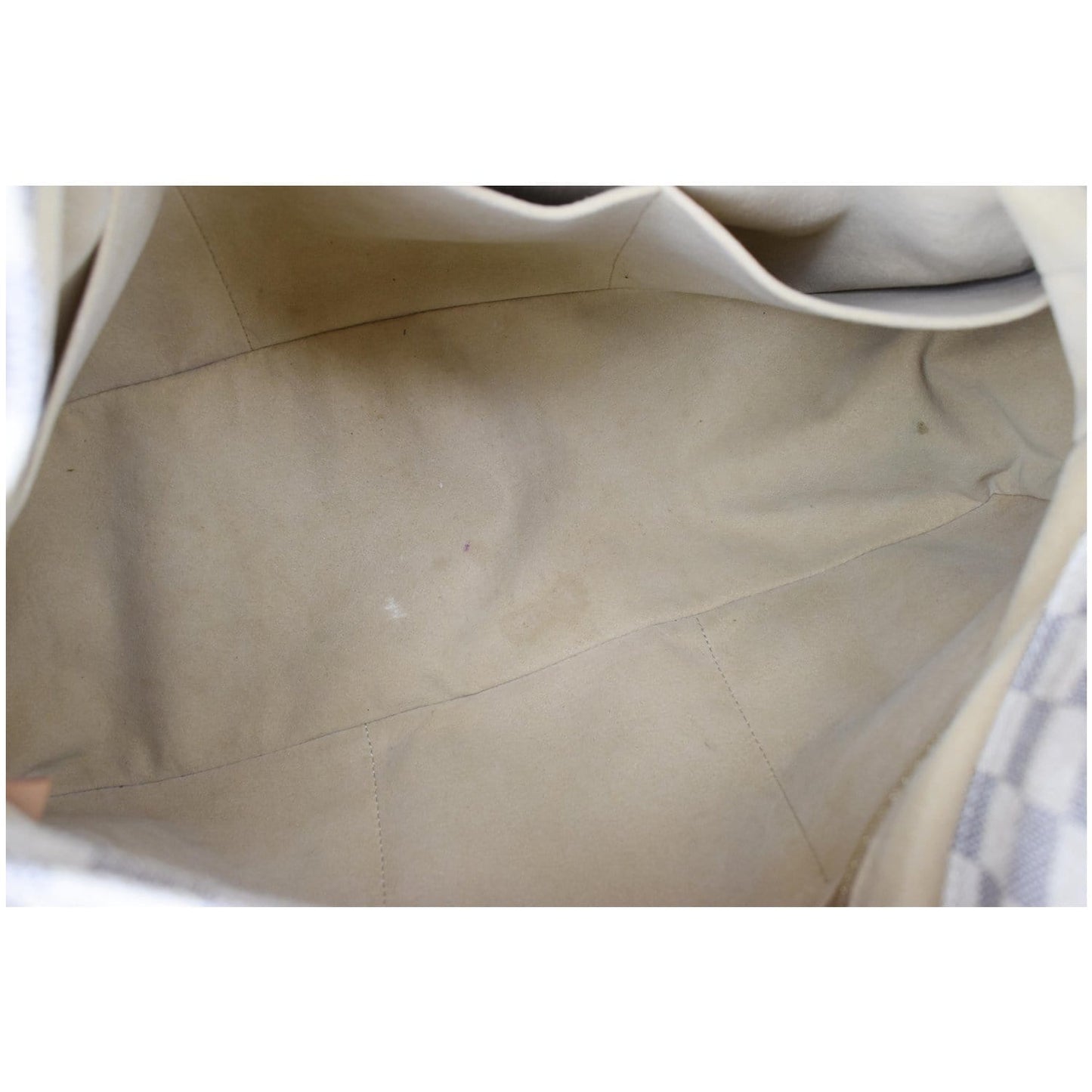 LOUIS VUITTON Artsy MM Damier Azur Shoulder Bag White