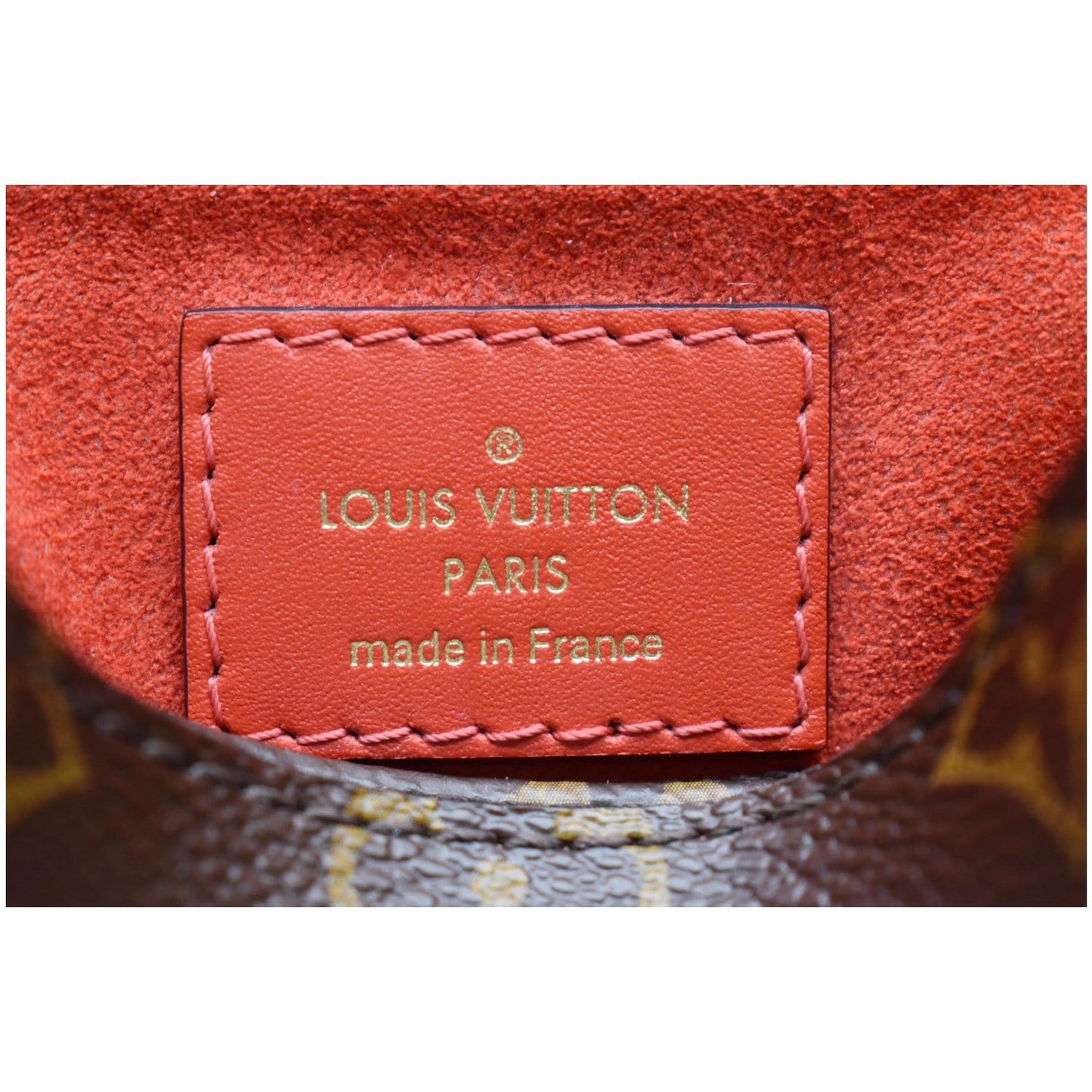 LOUIS VUITTON Flower Monogram Canvas Tote Bag Red