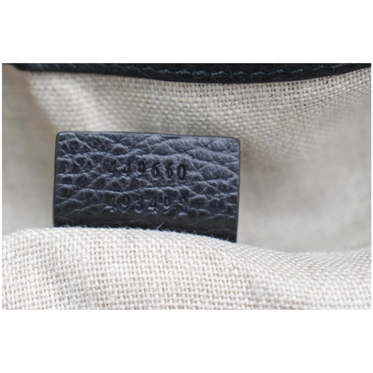 GUCCI Dome Large GG Charm Pebbled Leather Satchel Bag Black 449660