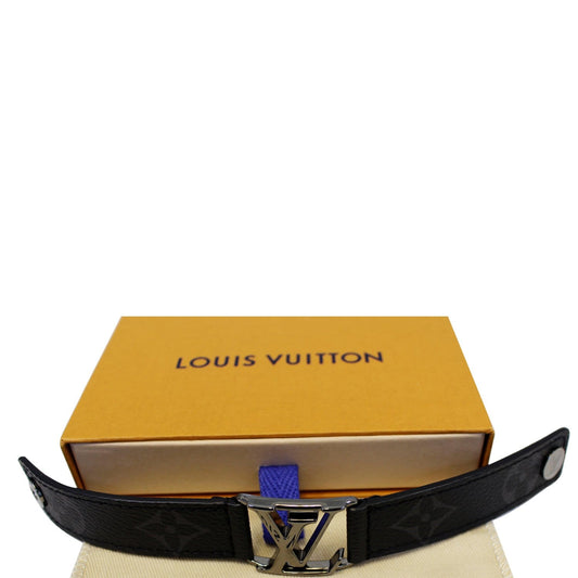 LOUIS VUITTON Hockenheim Monogram Eclipse Bracelet 19