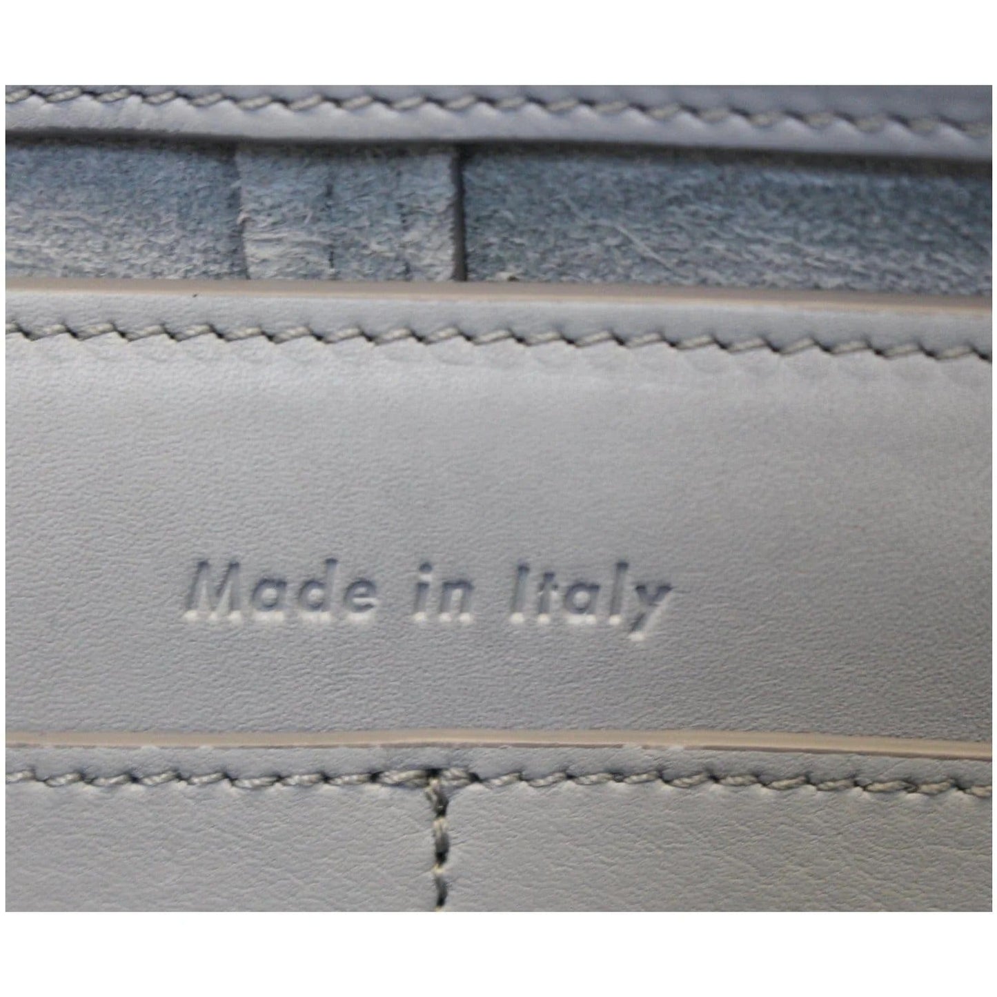 CELINE Trifold Smooth Leather Chain Crossbody Clutch Bag Blue