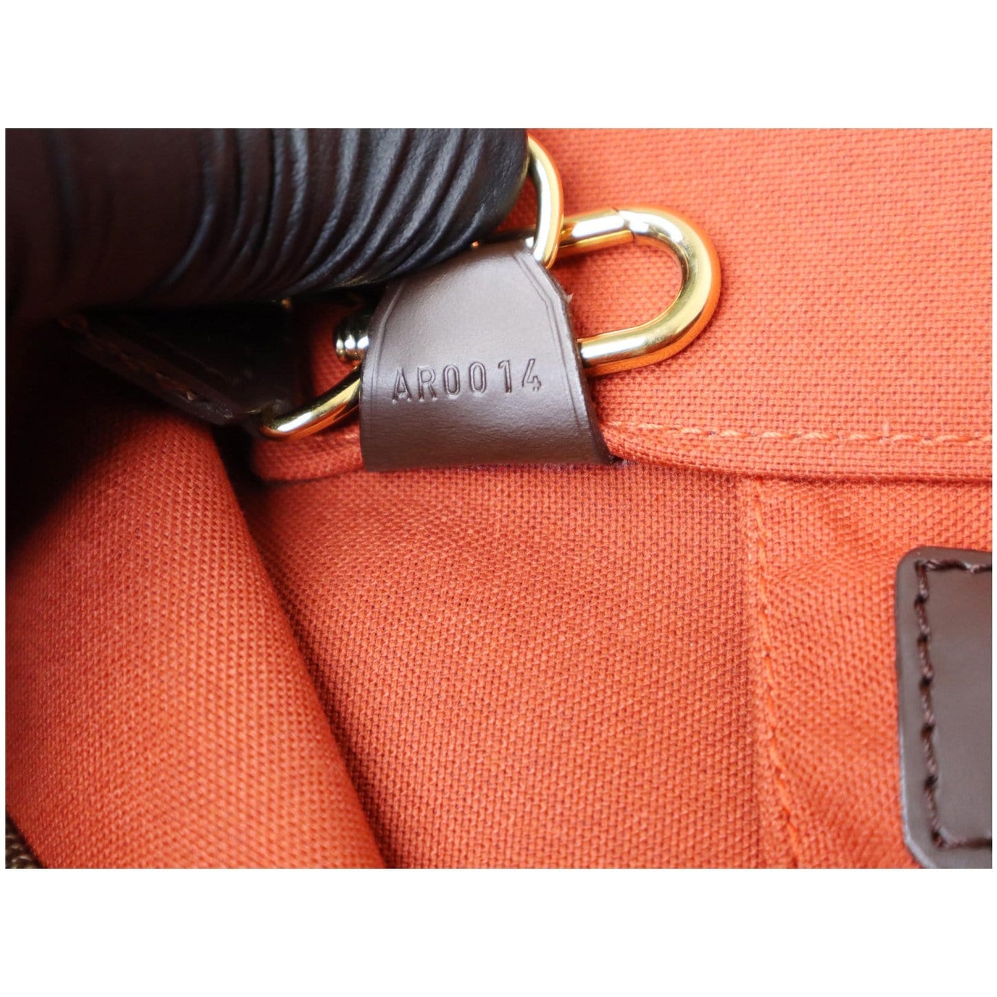 LOUIS VUITTON Greenwich PM Damier Ebene Travel Tote Bag Brown