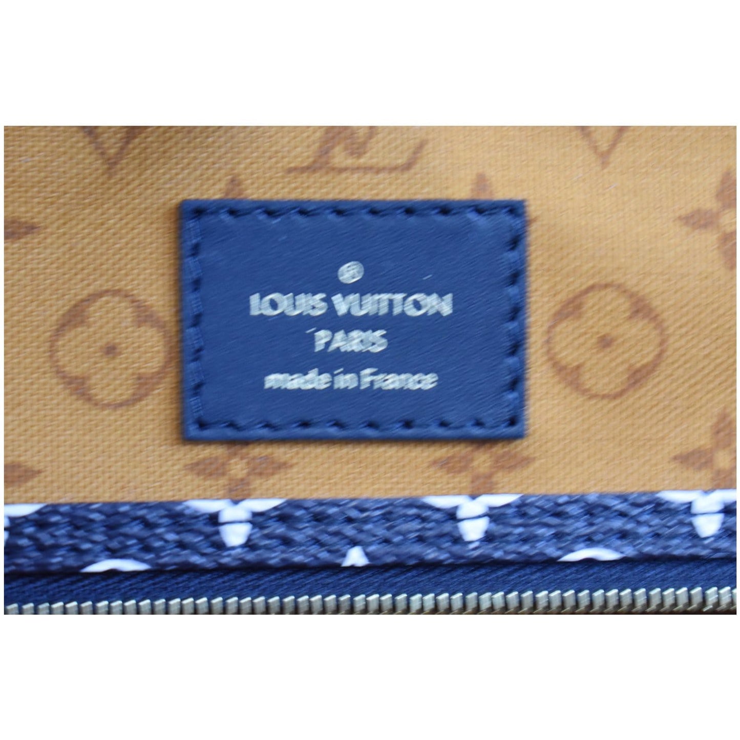 LOUIS VUITTON Neverfull Crafty MM Monogram Gaint Canvas Tote Bag Caramel