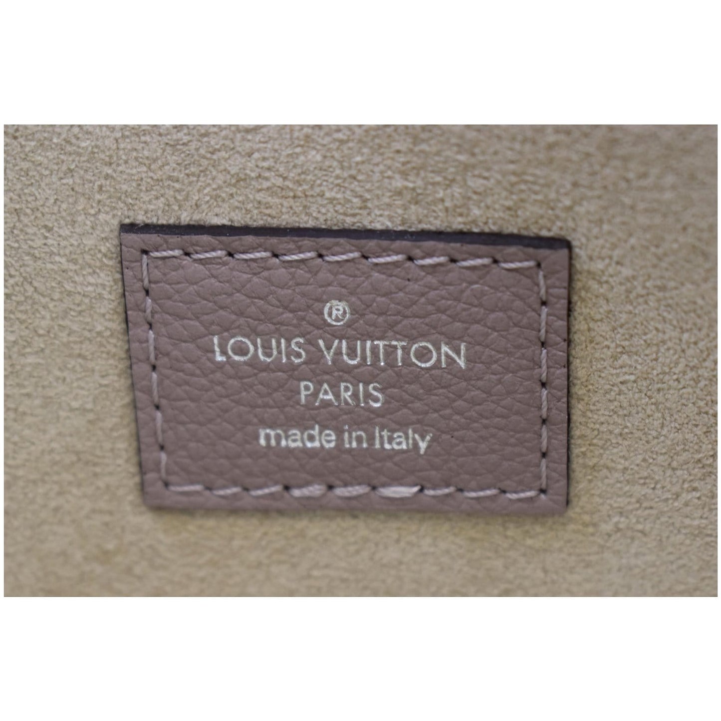 LOUIS VUITTON Jules PM Pochette Leather Clutch Taupe