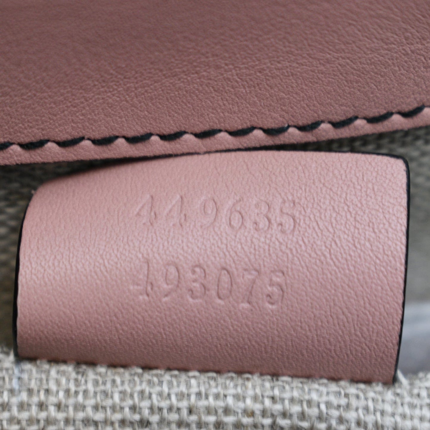 GUCCI Emily Medium GG Guccissima Leather Chain Shoulder Bag Light Pink 449635