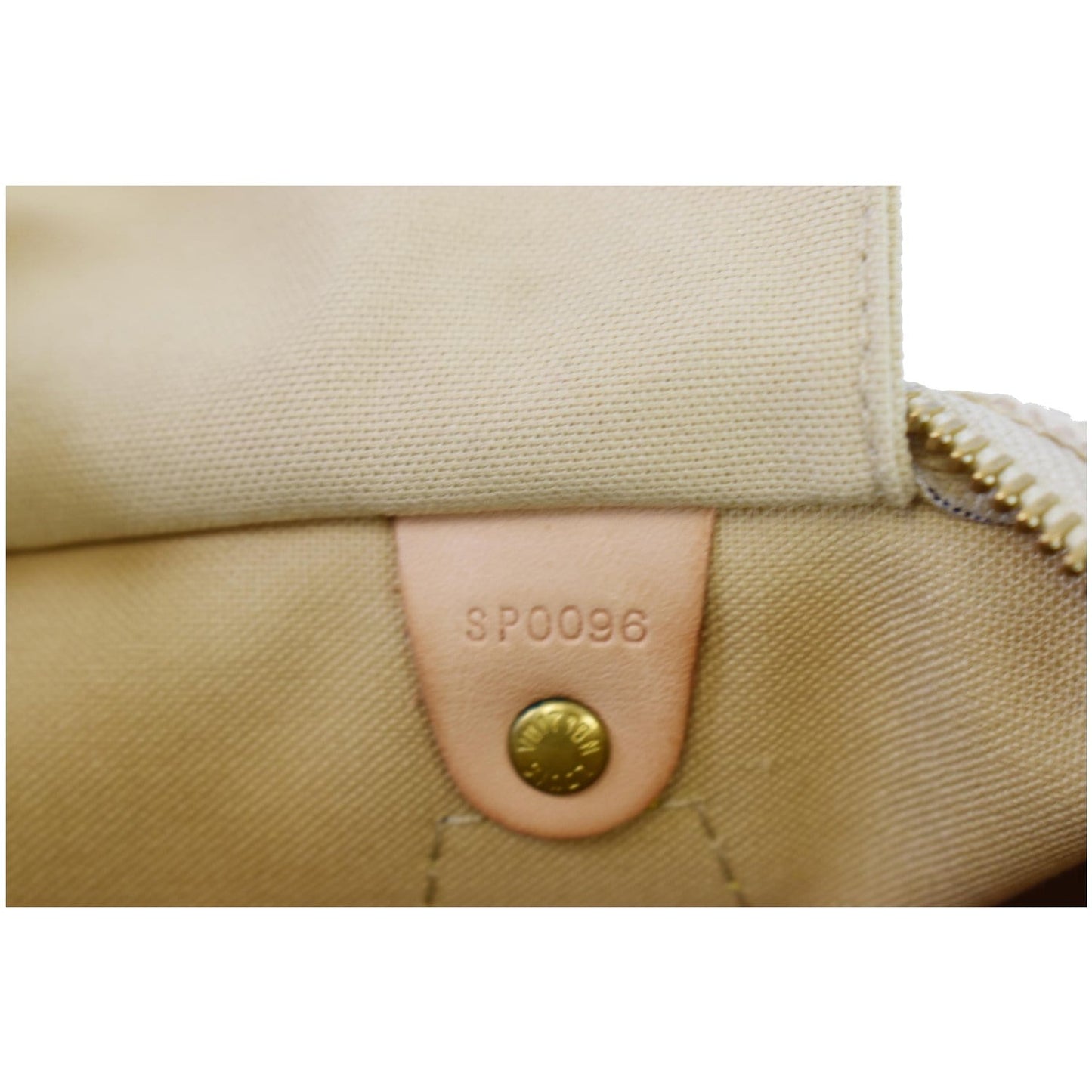 LOUIS VUITTON Speedy 30 Damier Azur Satchel Bag White