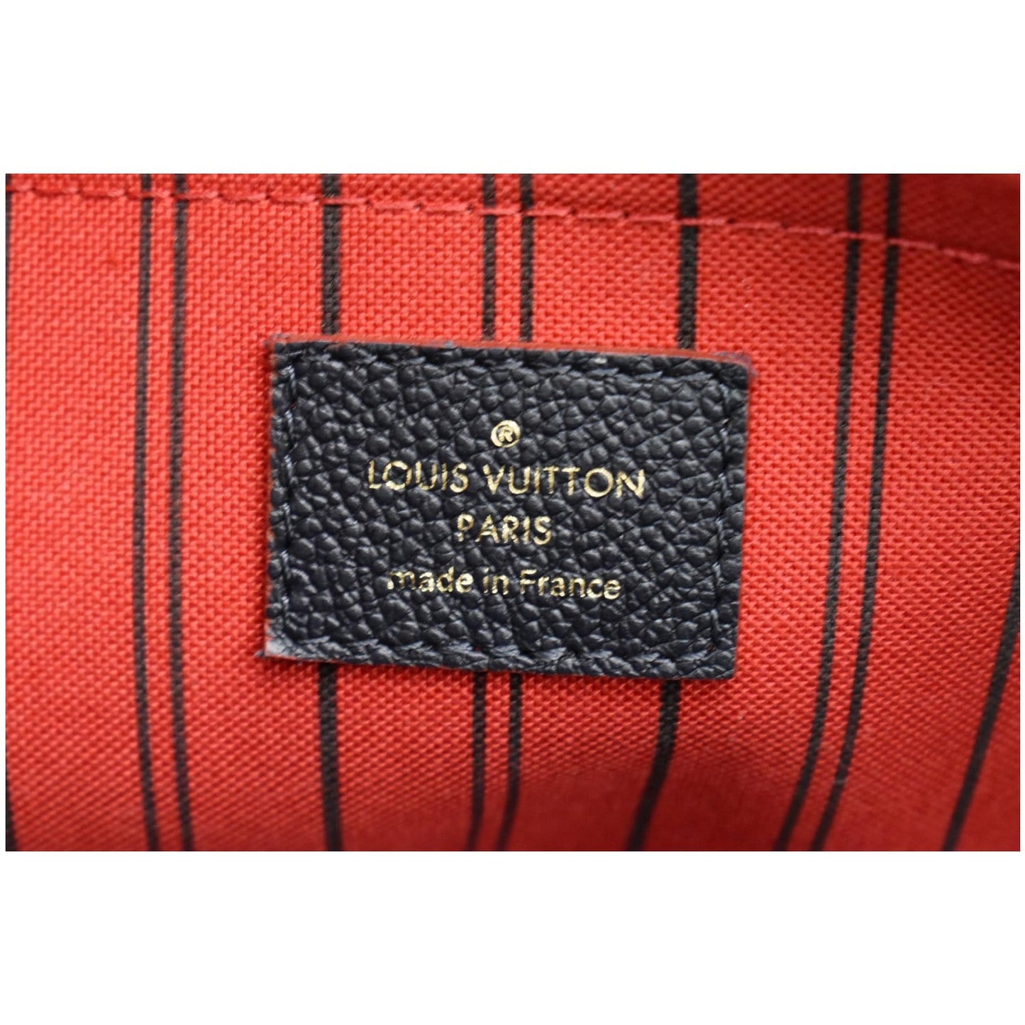 LOUIS VUITTON Montaigne MM Monogram Empreinte Shoulder Bag Blue