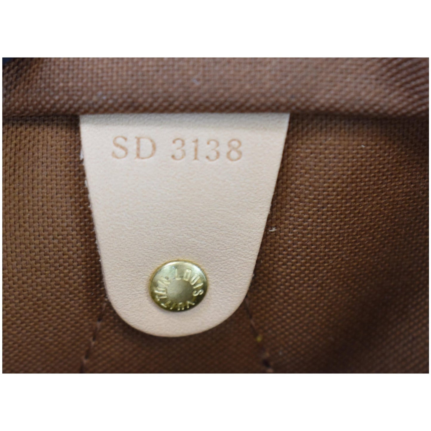 LOUIS VUITTON Speedy 30 Monogram Canvas Satchel Bag Brown
