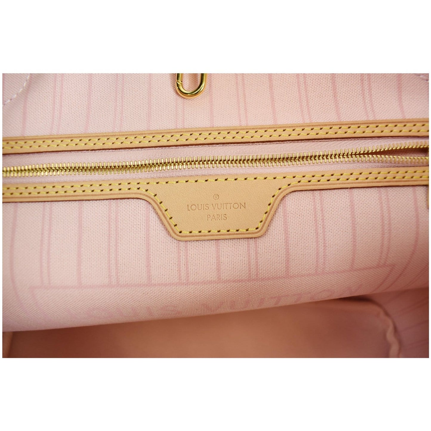 LOUIS VUITTON Neverfull MM Damier Azur Shoulder Bag White