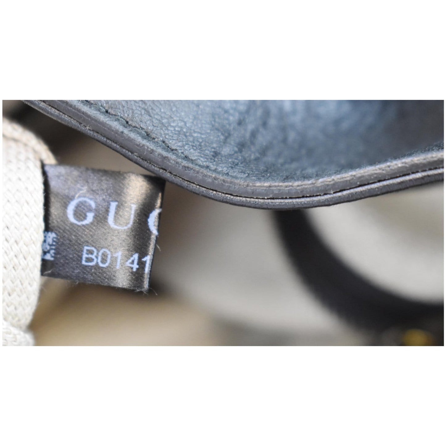 GUCCI 1970 Medium Leather Shoulder Bag Black 290682