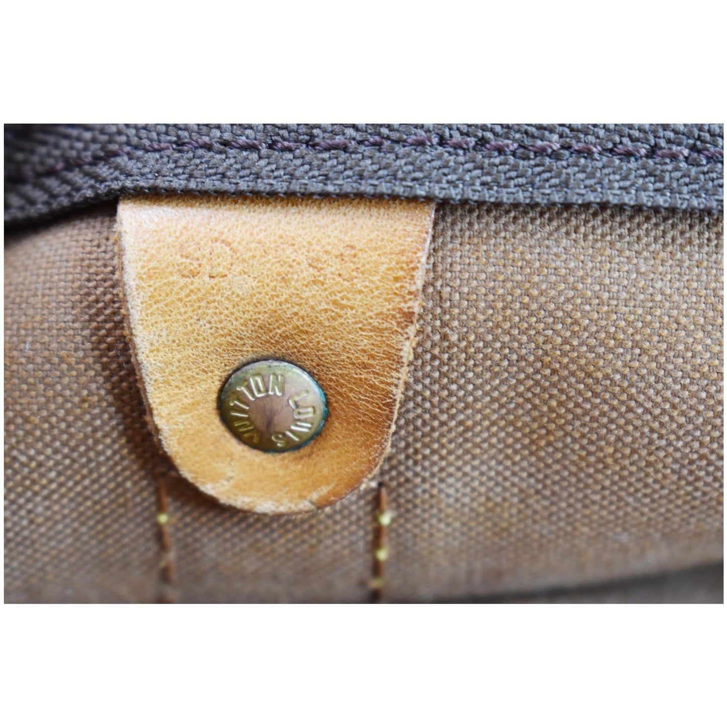 LOUIS VUITTON Keepall Bandouliere 55 Monogram Canvas Travel Bag Brown