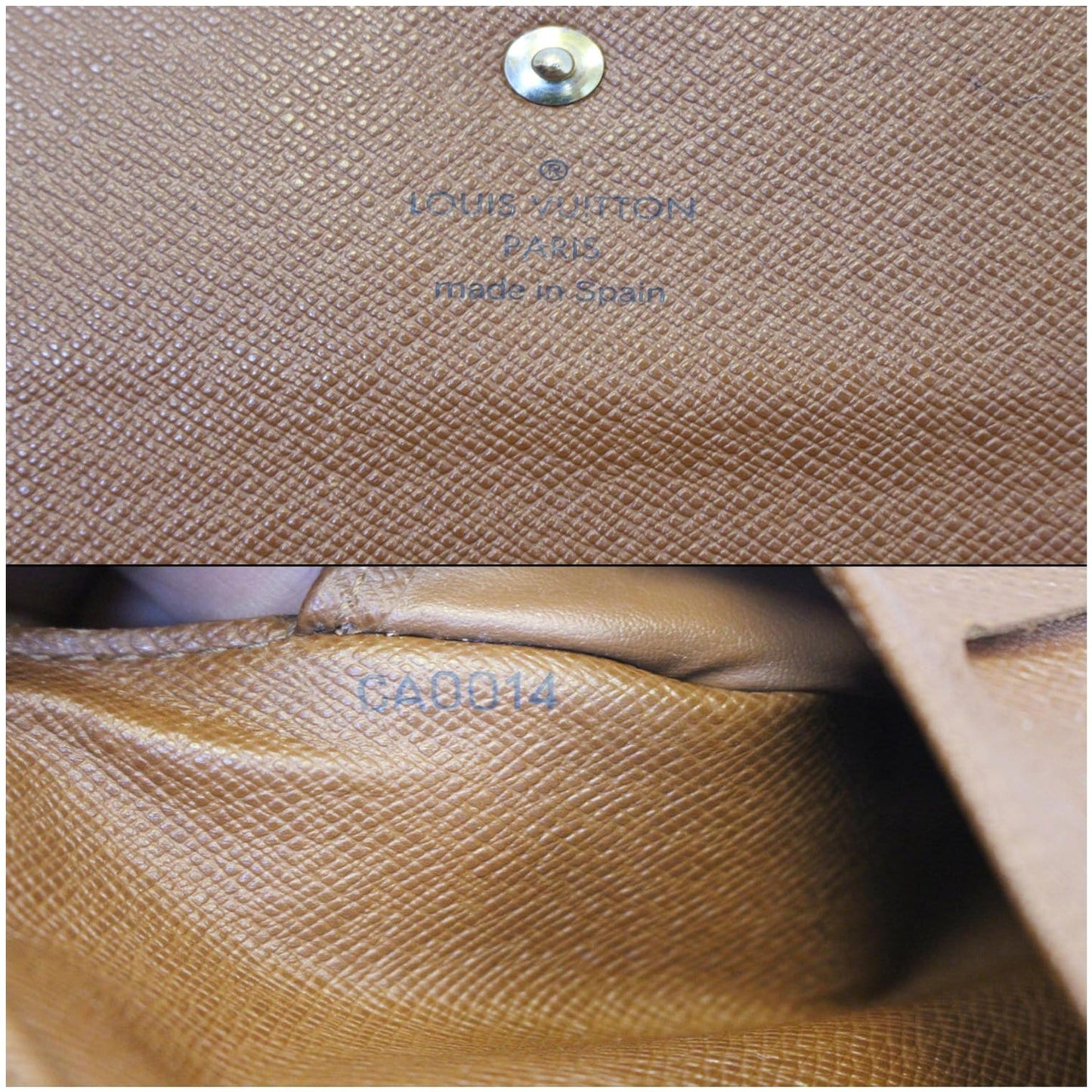 LOUIS VUITTON Alexandra Monogram Canvas Long Wallet Brown