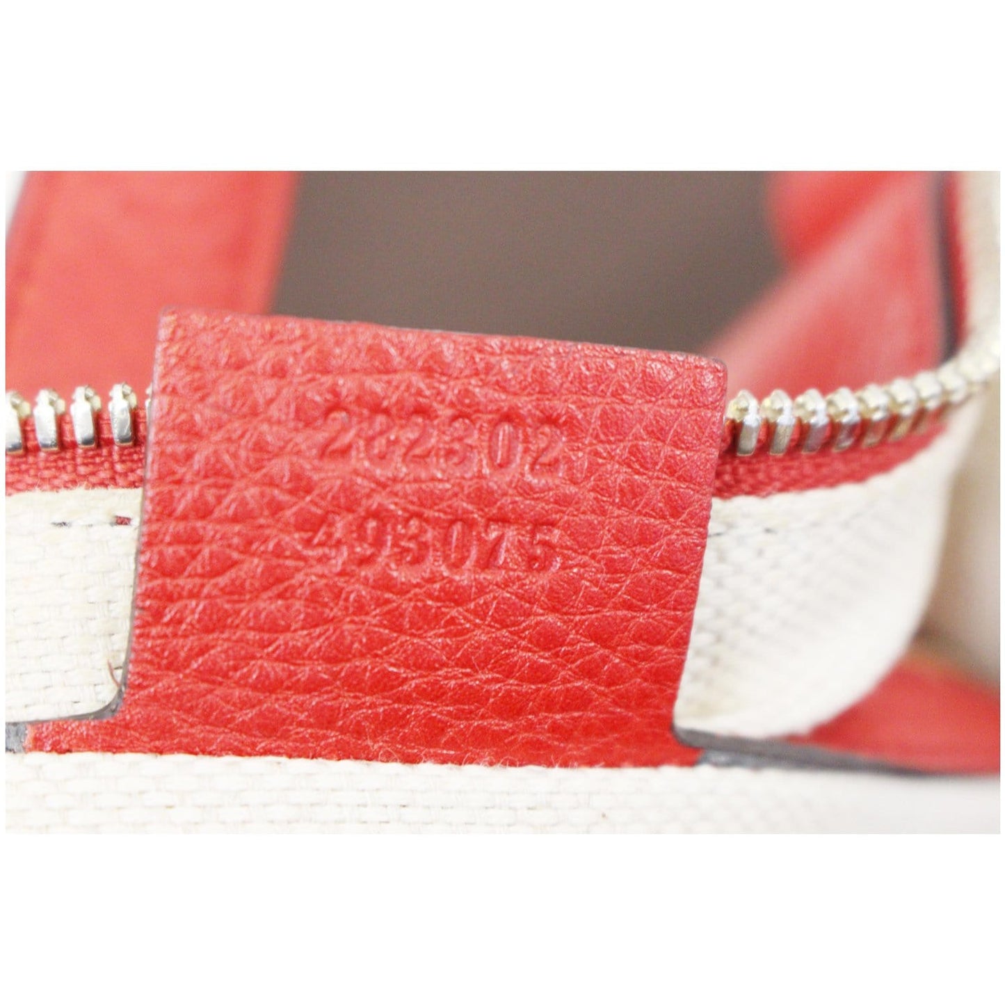 GUCCI Red Leather Soho Boston Bag