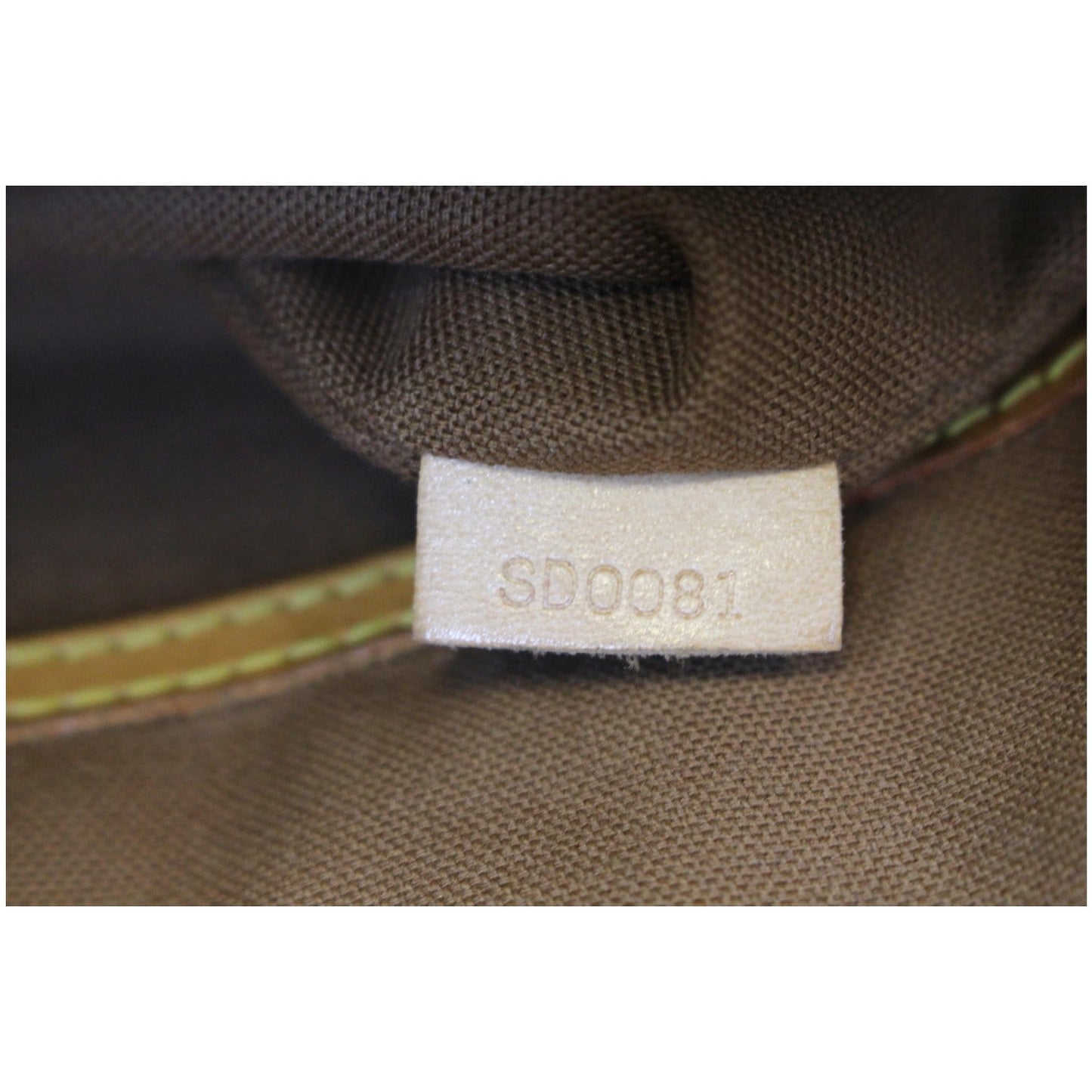 LOUIS VUITTON Alma Monogram Canvas Satchel Bag Brown