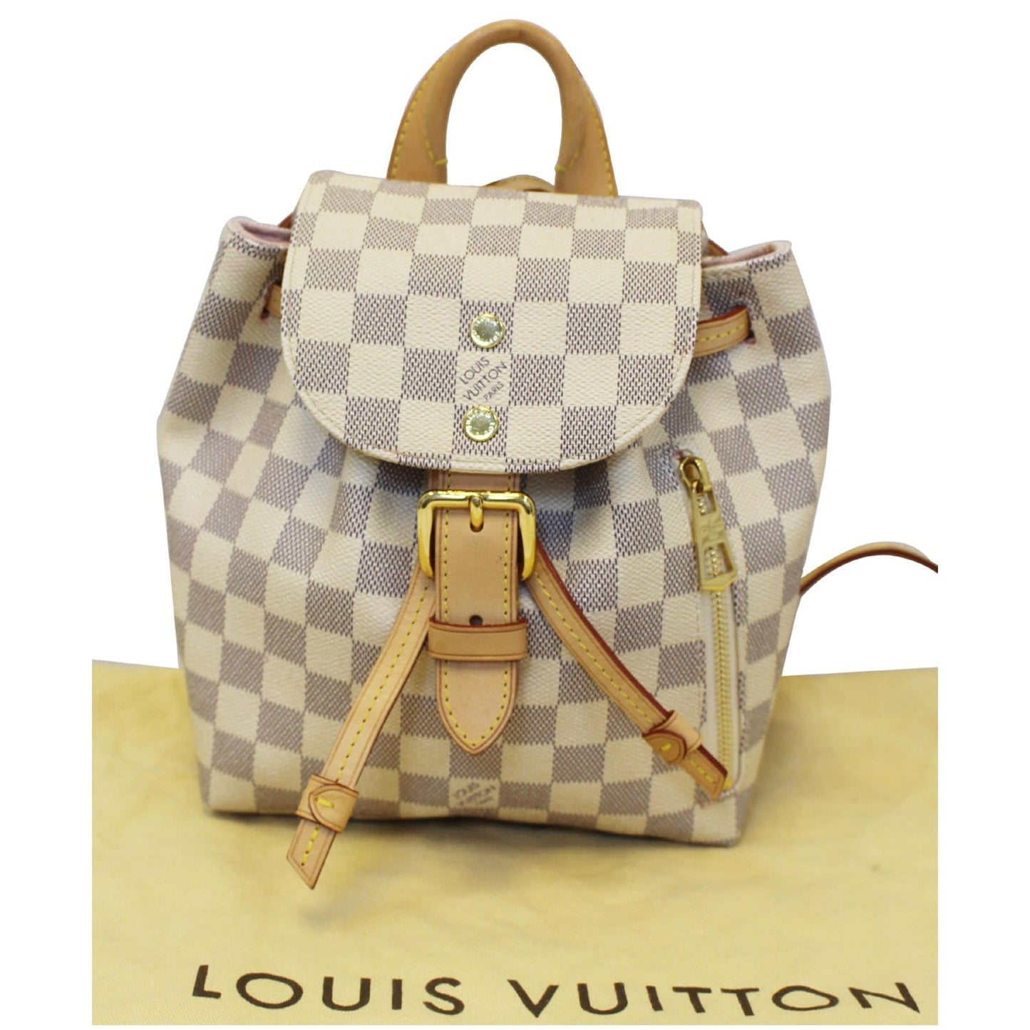 LOUIS VUITTON Sperone BB Damier Azur Backpack Bag White