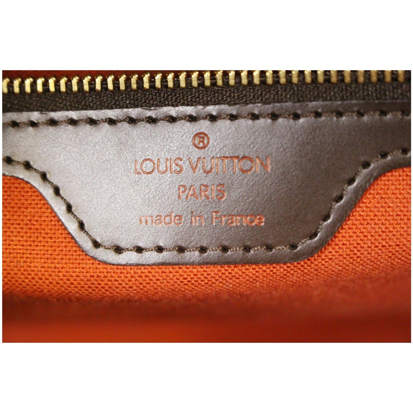 LOUIS VUITTON Nolita Damier Ebene Satchel Bag Brown