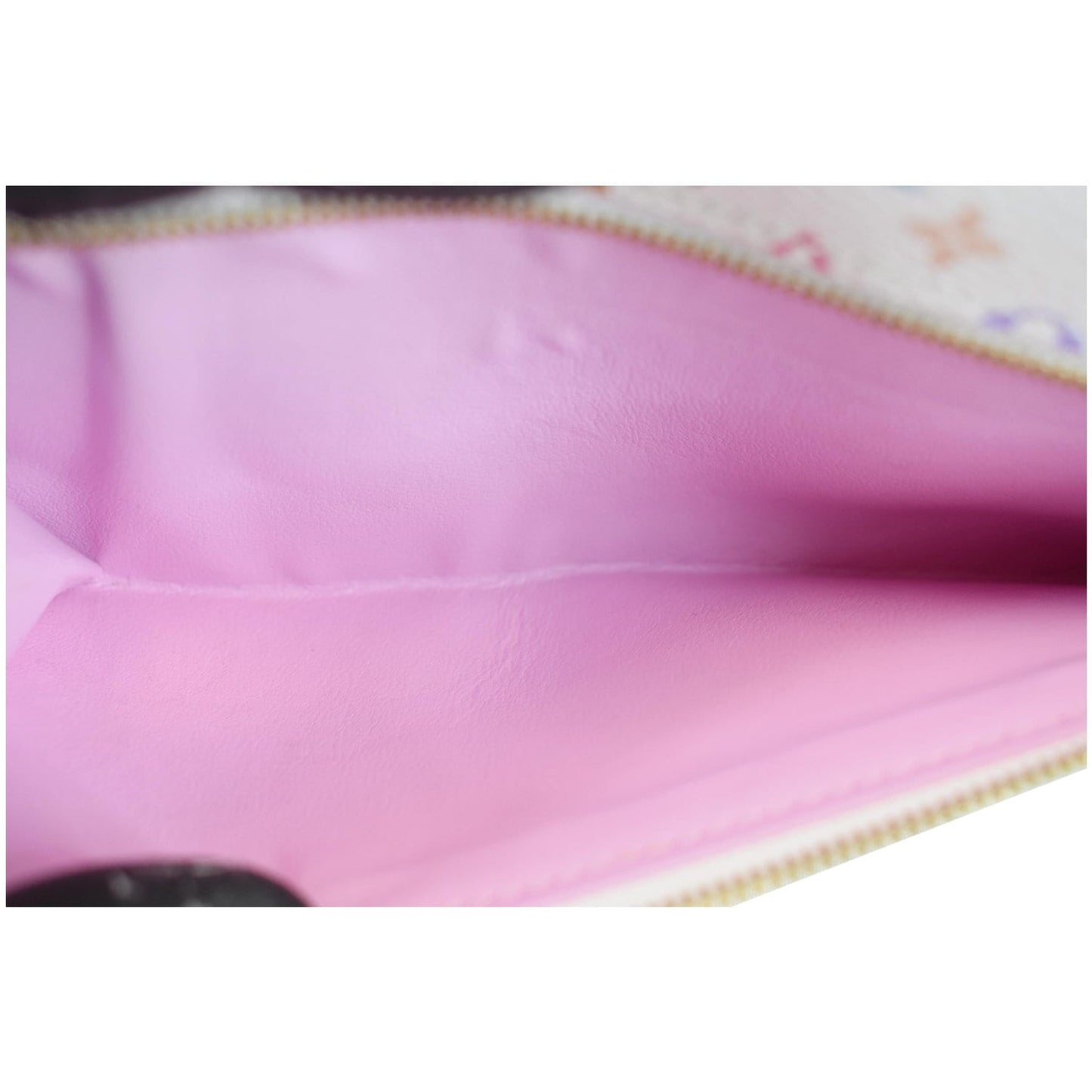 LOUIS VUITTON Eugenie Multicolor Monogram Wallet White