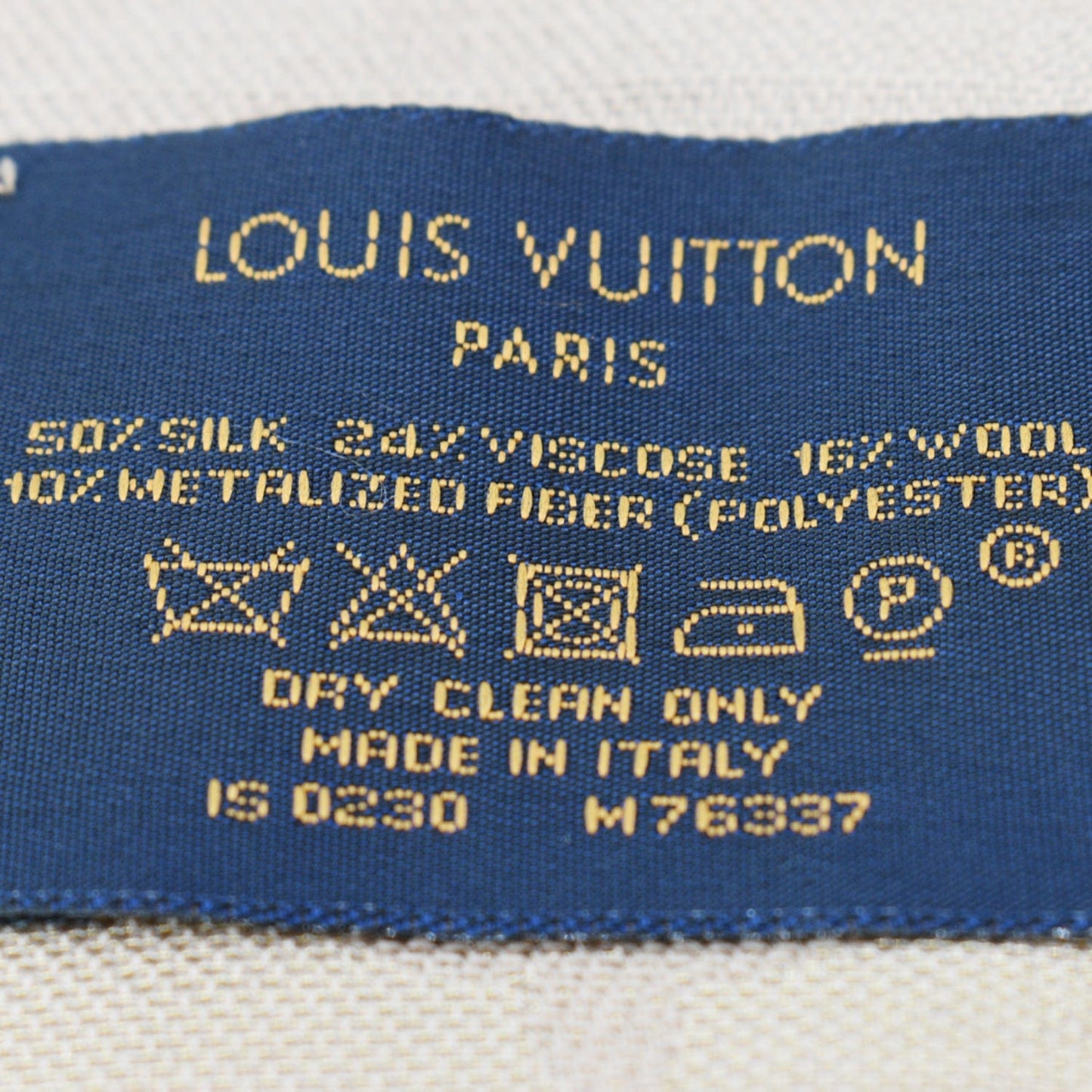 LOUIS VUITTON Silk Monogram Scarf/Shawl Beige