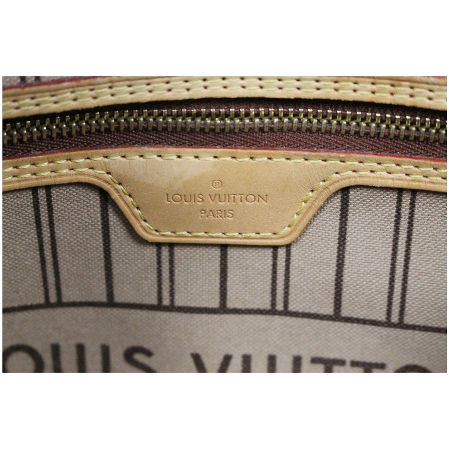 LOUIS VUITTON Neverfull MM Monogram Canvas Tote Shoulder Bag Brown