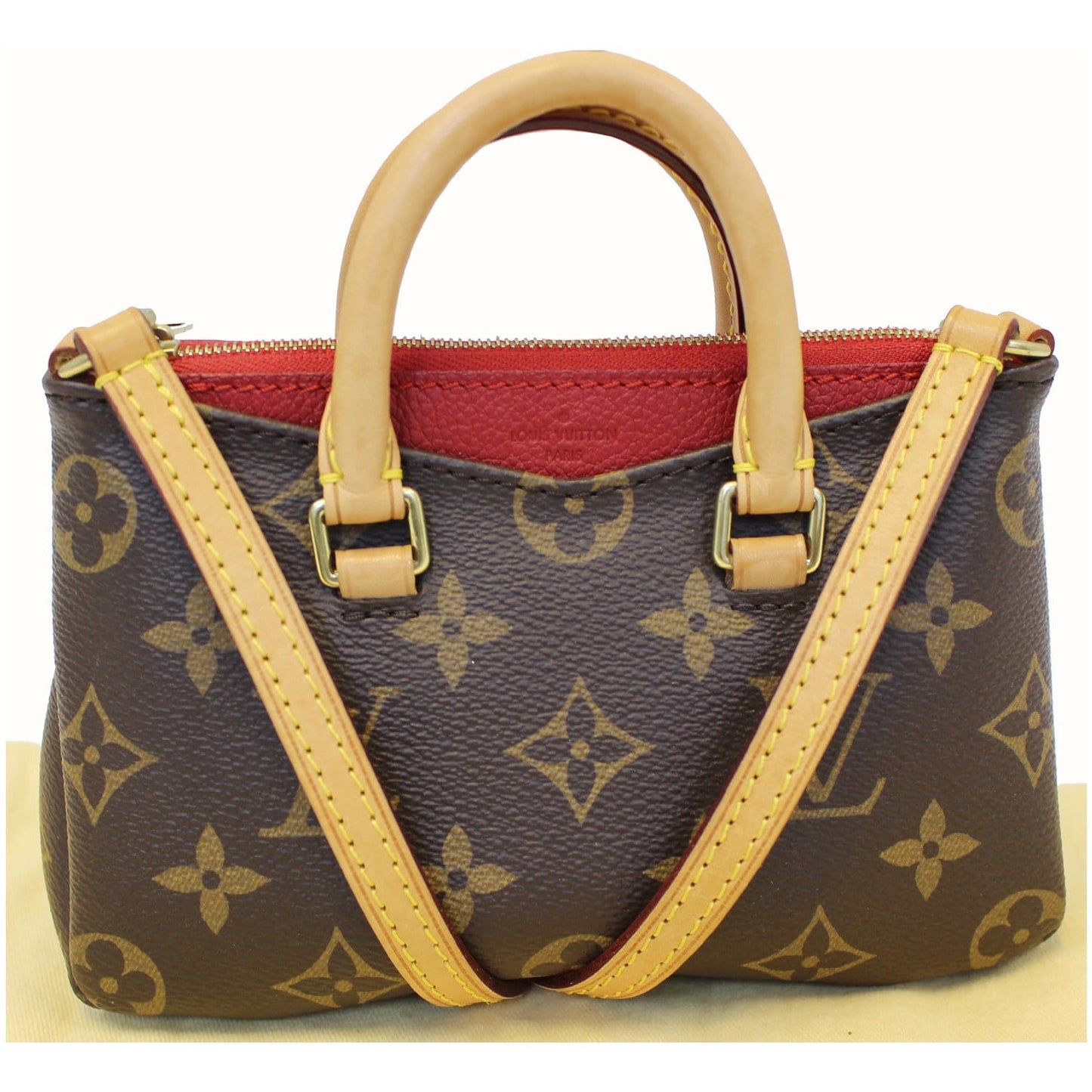 LOUIS VUITTON Nano Pallas Monogram Canvas Shoulder Crossbody Bag Brown - 20% OFF