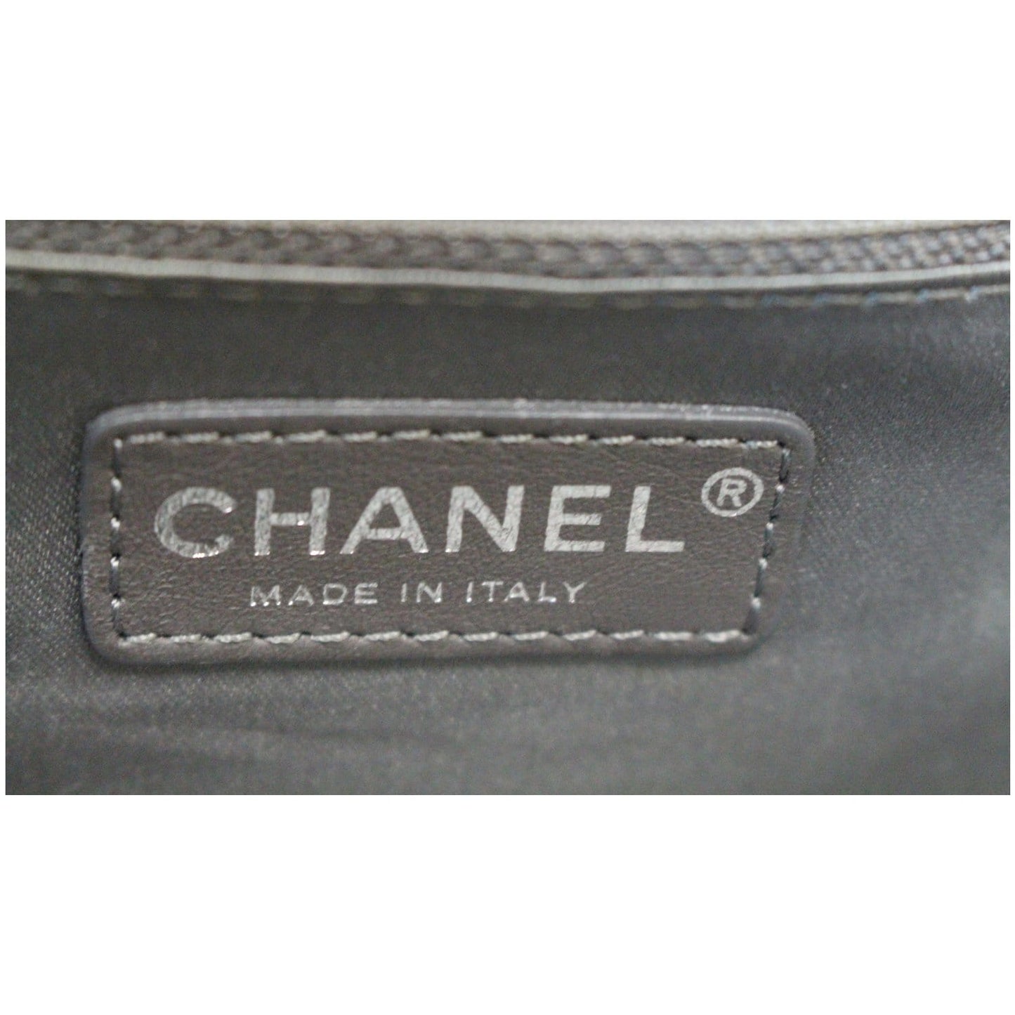 CHANEL Square Stitched Lax Lambskin Tote Bag White