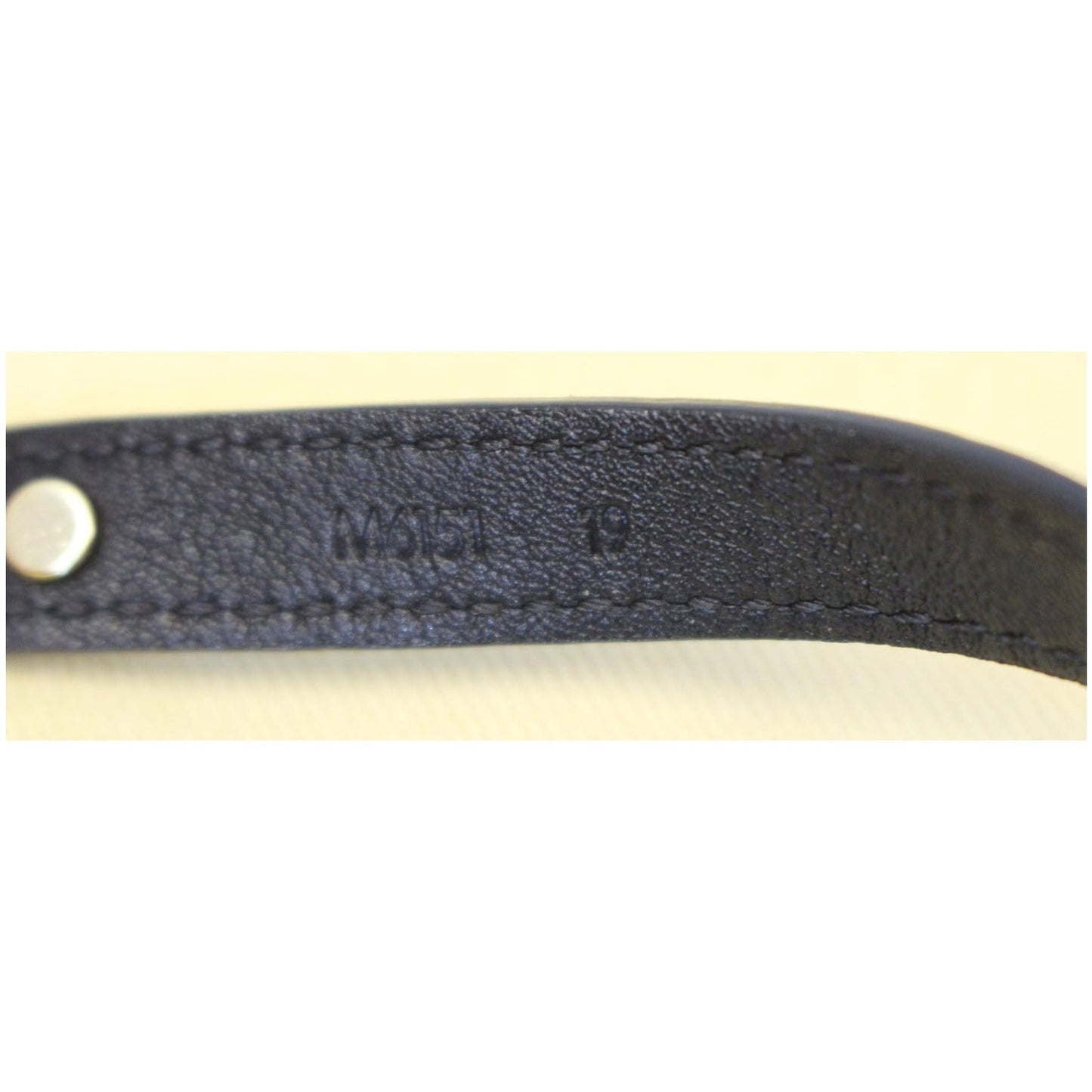 LOUIS VUITTON Logomania Vernis Leather Bracelet 19 Black