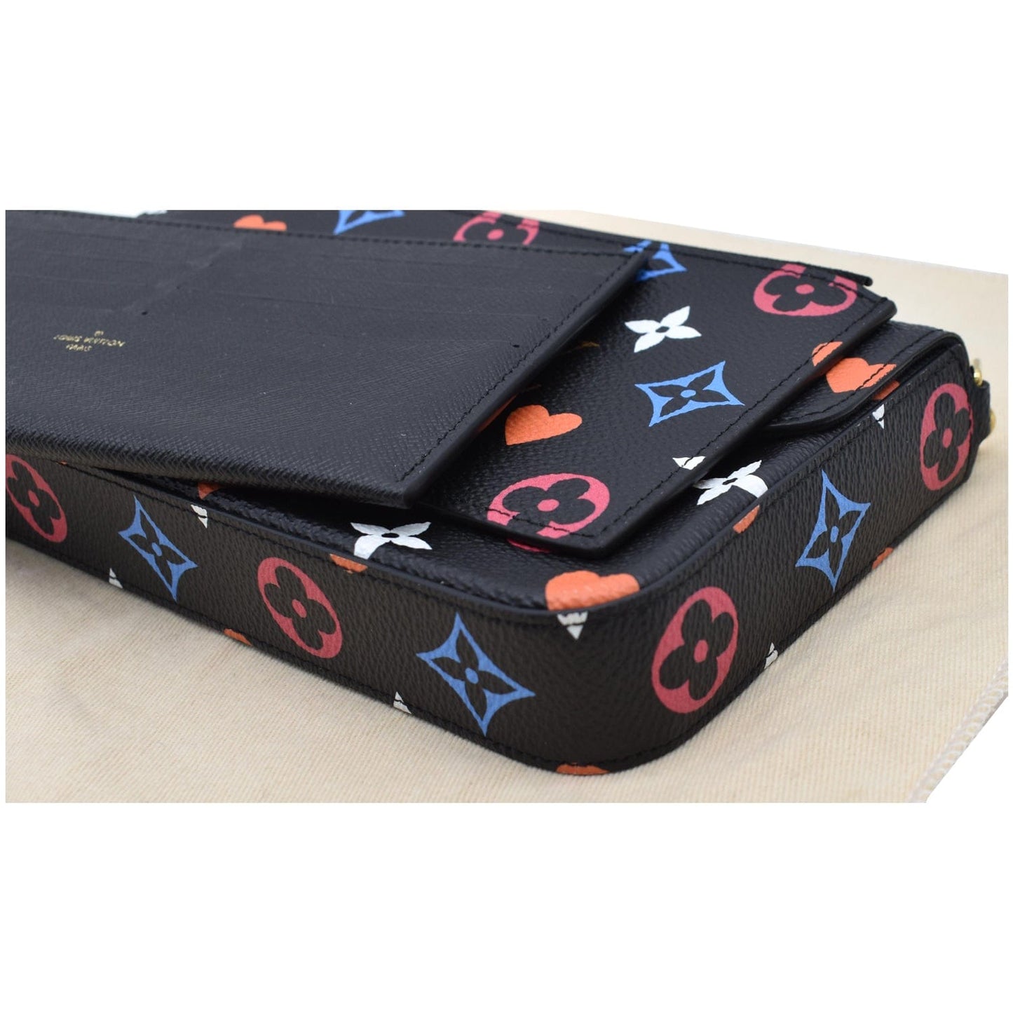 LOUIS VUITTON Pochette Felicie Game On Canvas Crossbody Bag Multicolor
