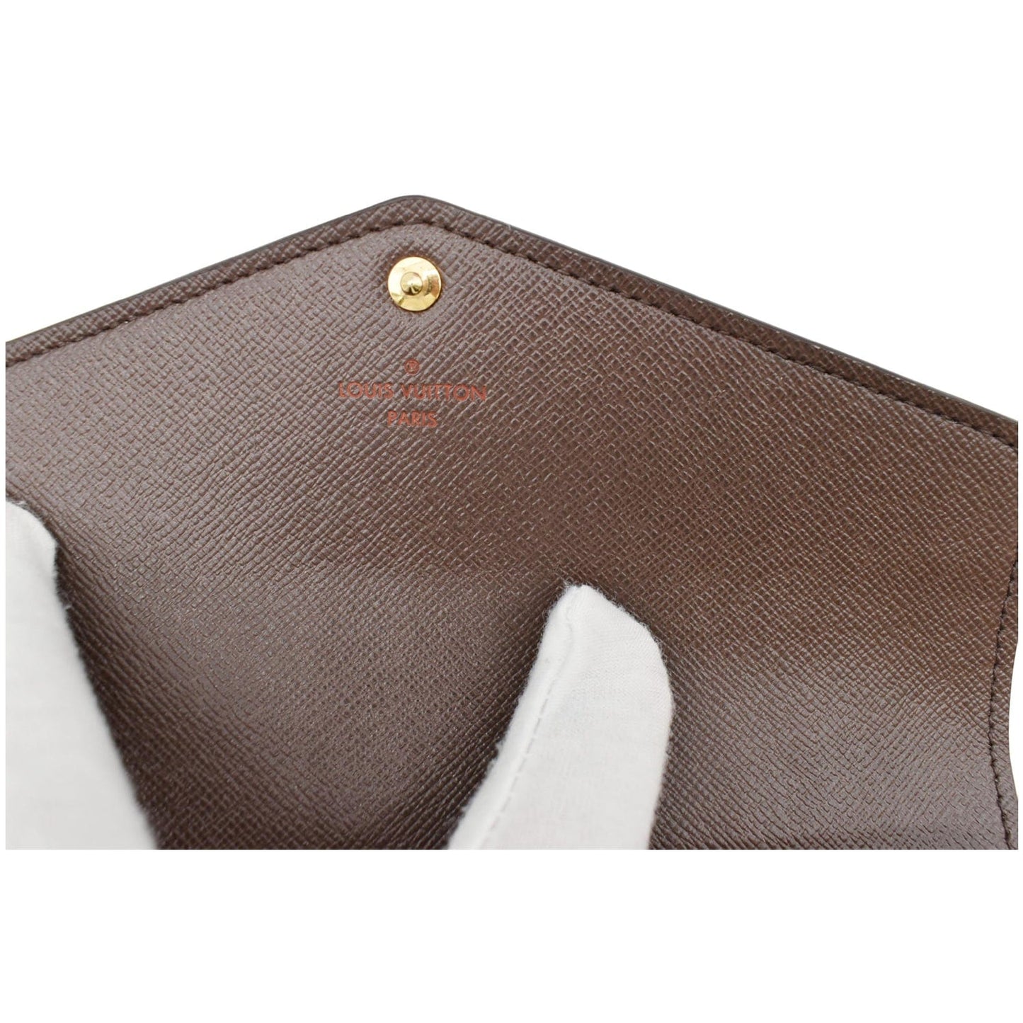 LOUIS VUITTON Sarah Damier Ebene Wallet Brown