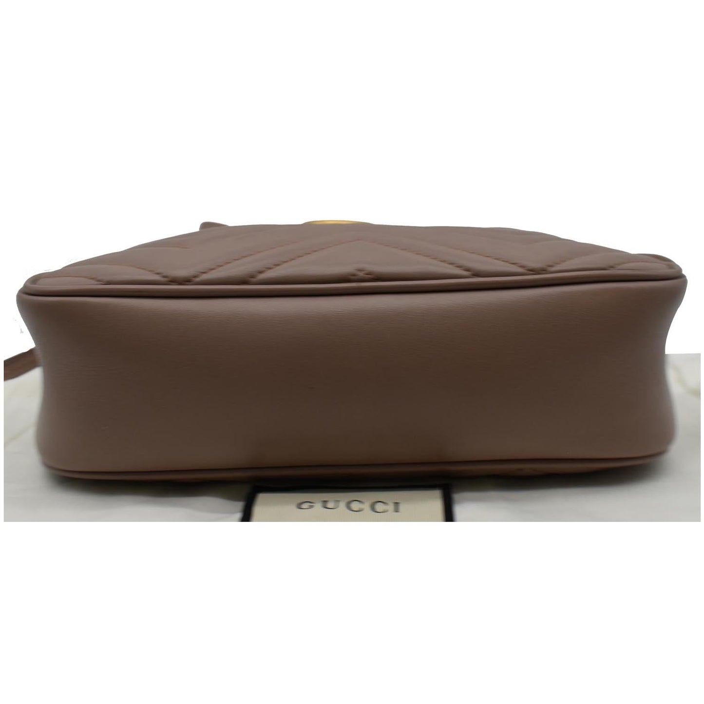 GUCCI GG Marmont Small Matelasse Leather Crossbody Bag Taupe 447632