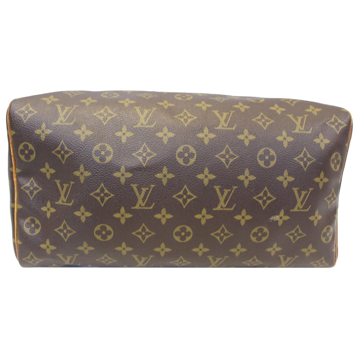 LOUIS VUITTON Speedy 35 Monogram Canvas Satchel Bag Brown
