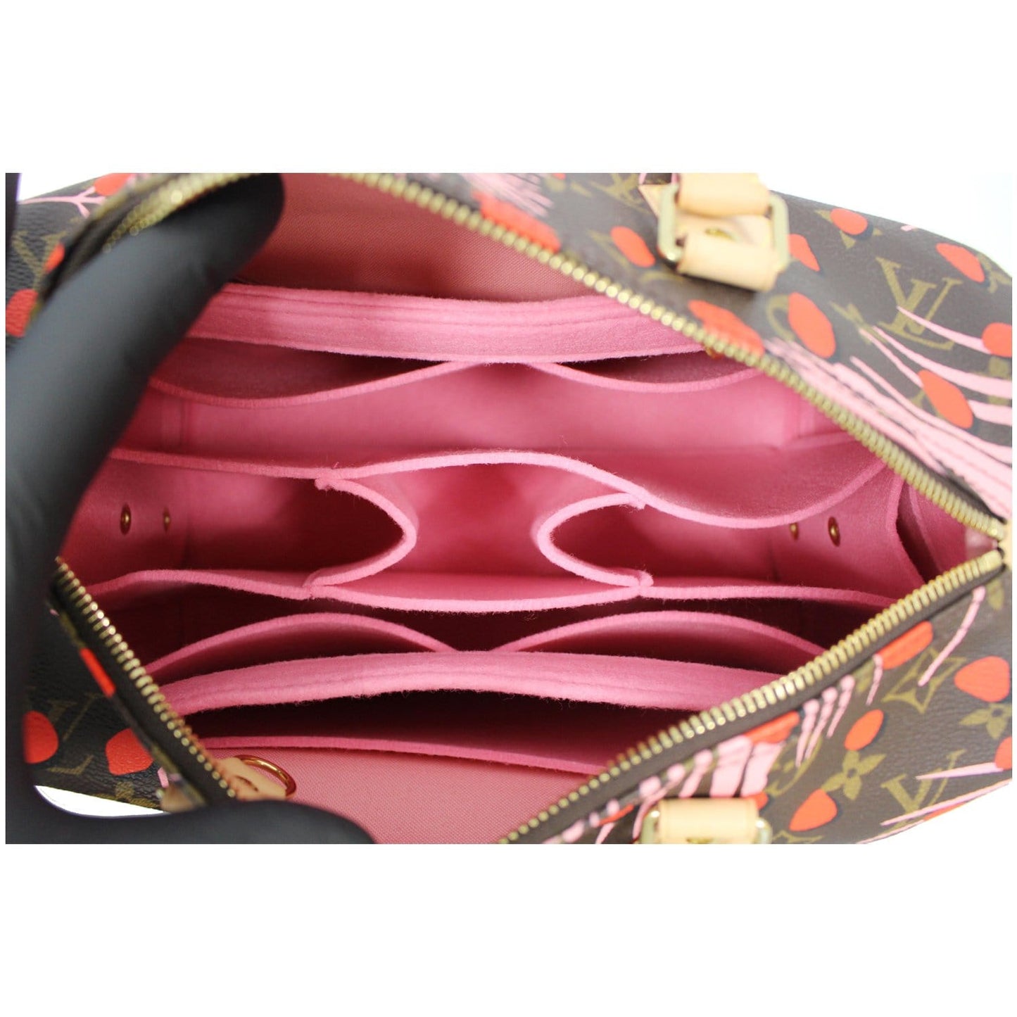 LOUIS VUITTON Speedy 30 Jungle Dots Palm Springs Satchel Bag Brown - 15% OFF