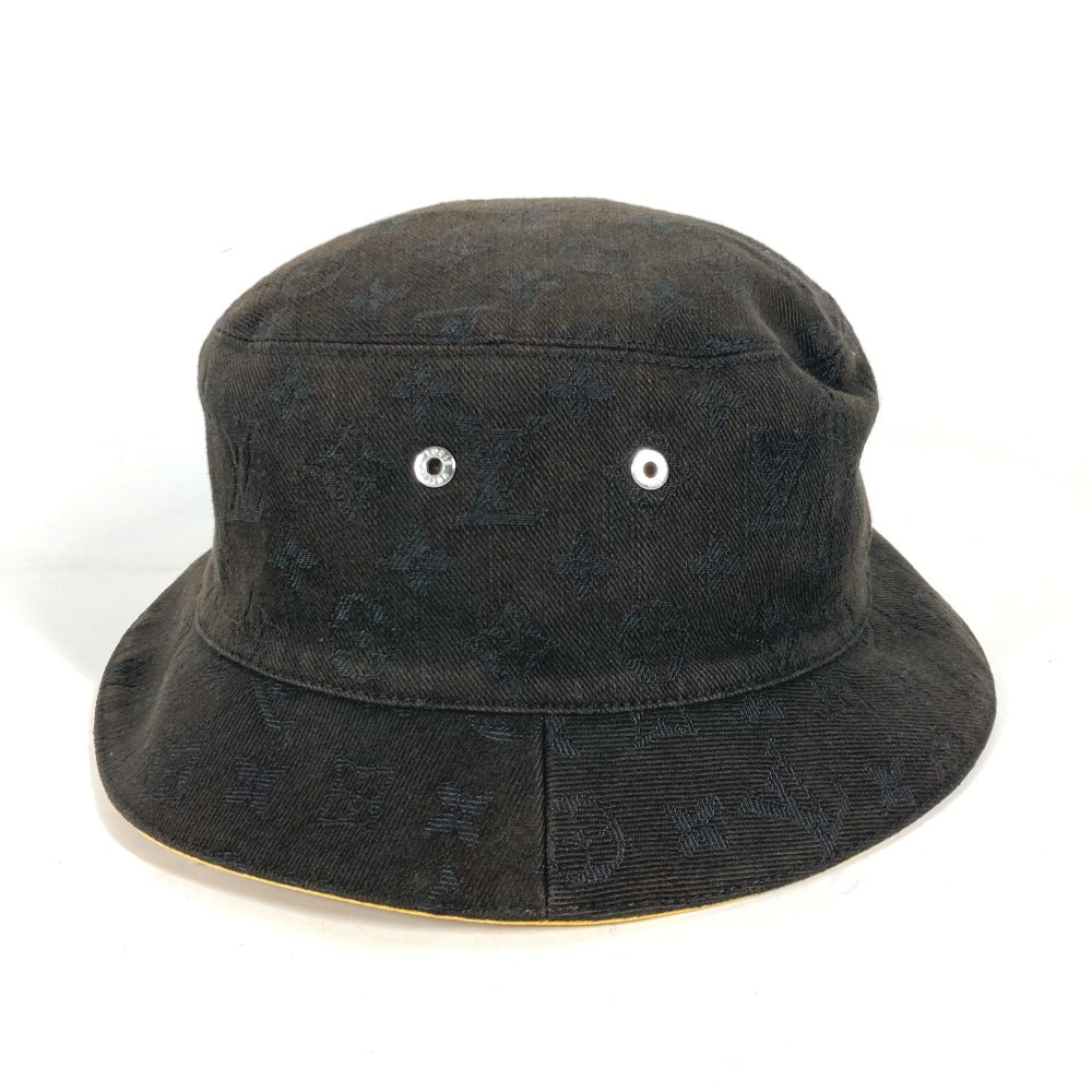 LOUIS VUITTON hat M76209 Cotton, Polyester black Hat Hat Bucket Hat Bob Hat Chapo Monogram Denim 60
