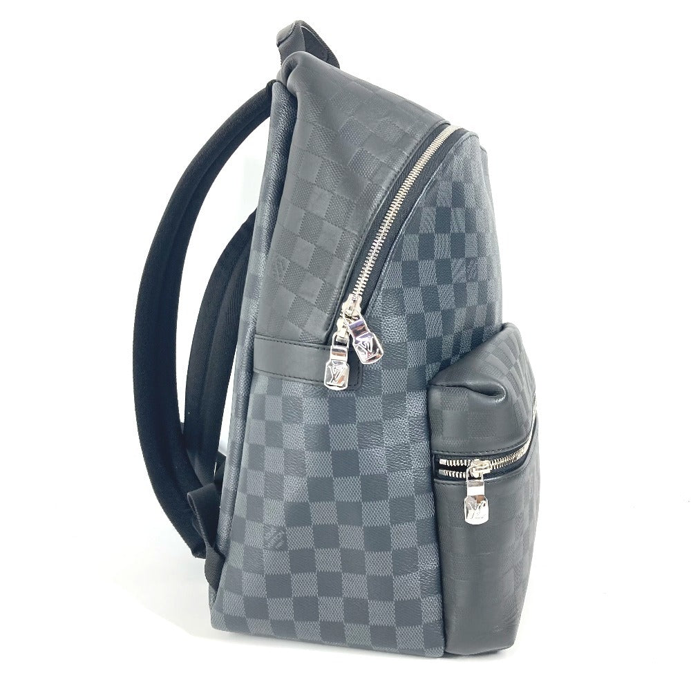 LOUIS VUITTON Backpack N40436 Damier Infini Leather , Damier Graphite Canvas black Damier Squared Discovery Backpack PM