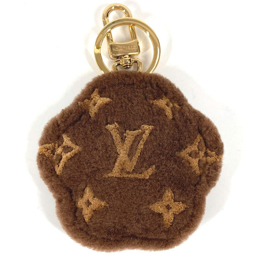 LOUIS VUITTON key ring M02292 Fur, Leather Brown LV Pau keychain