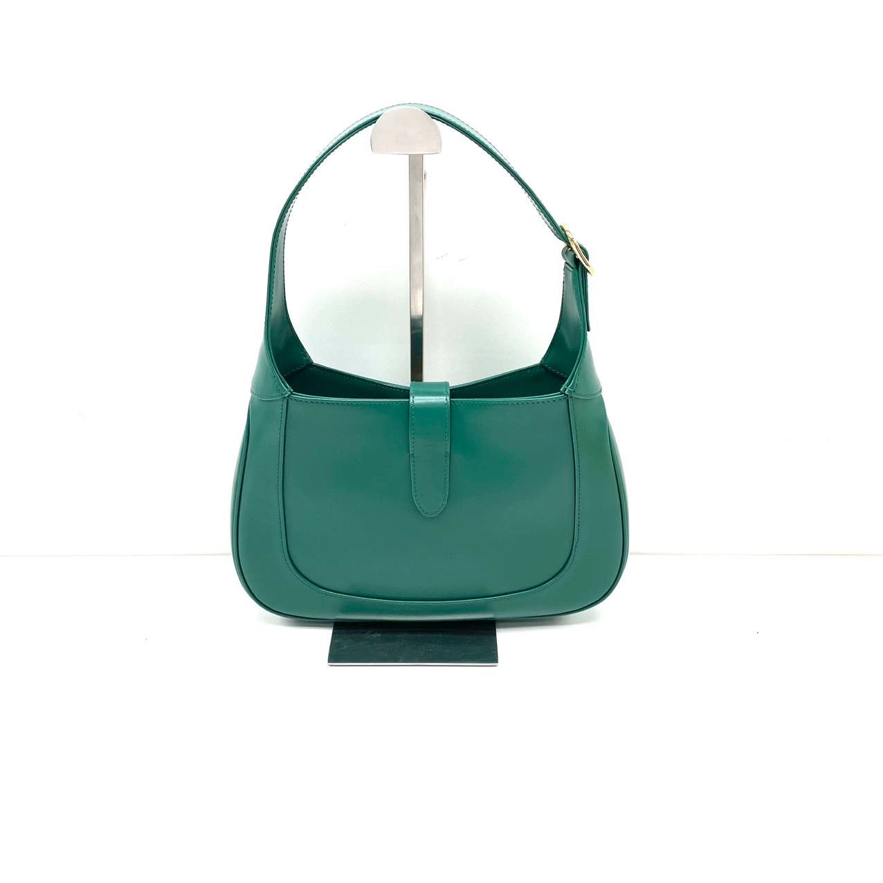 Gucci Jackie 1961 Green Leather Bag Small with Adjustable Strap