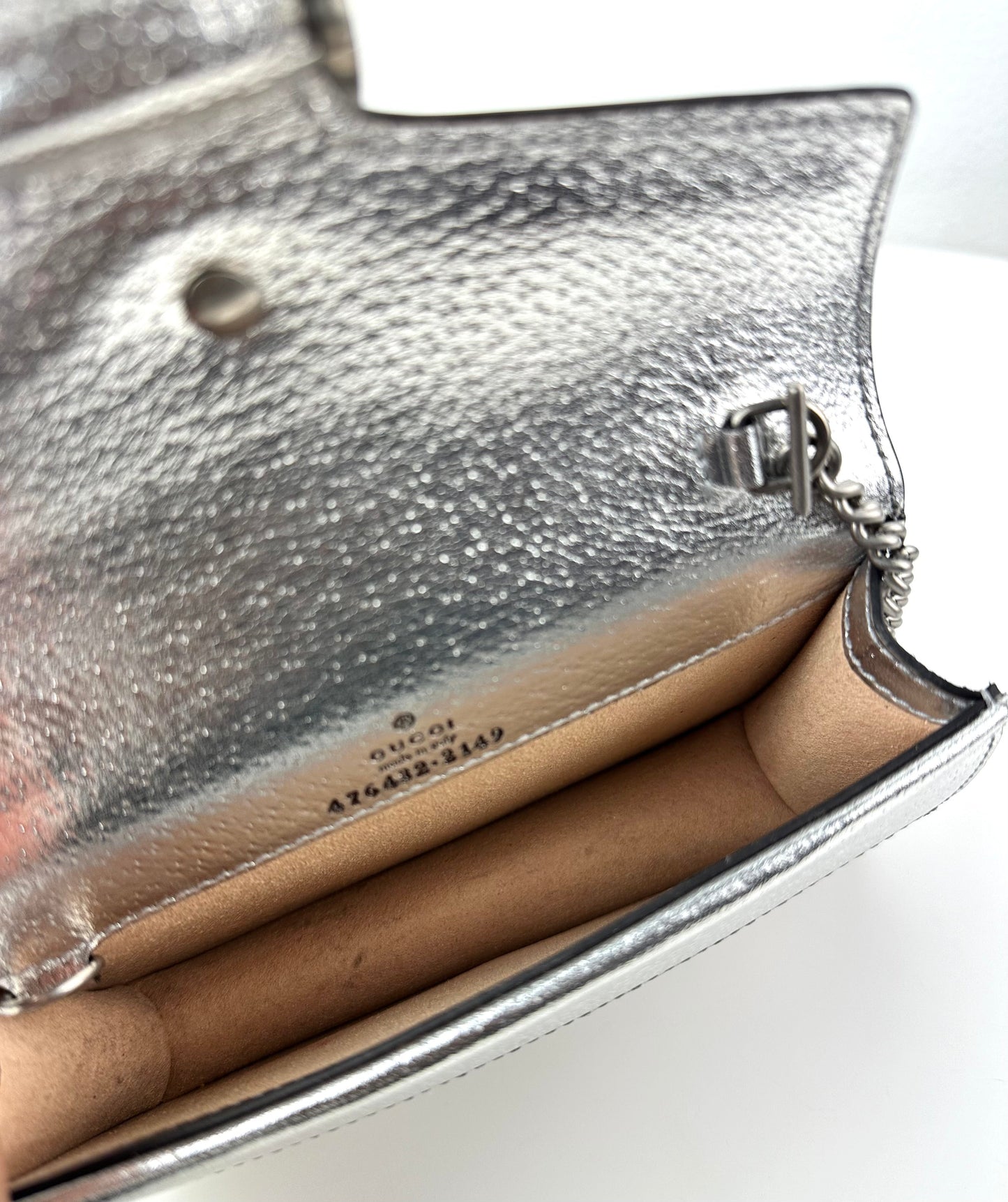 Gucci GG Dionysus Super Mini Bag Silver