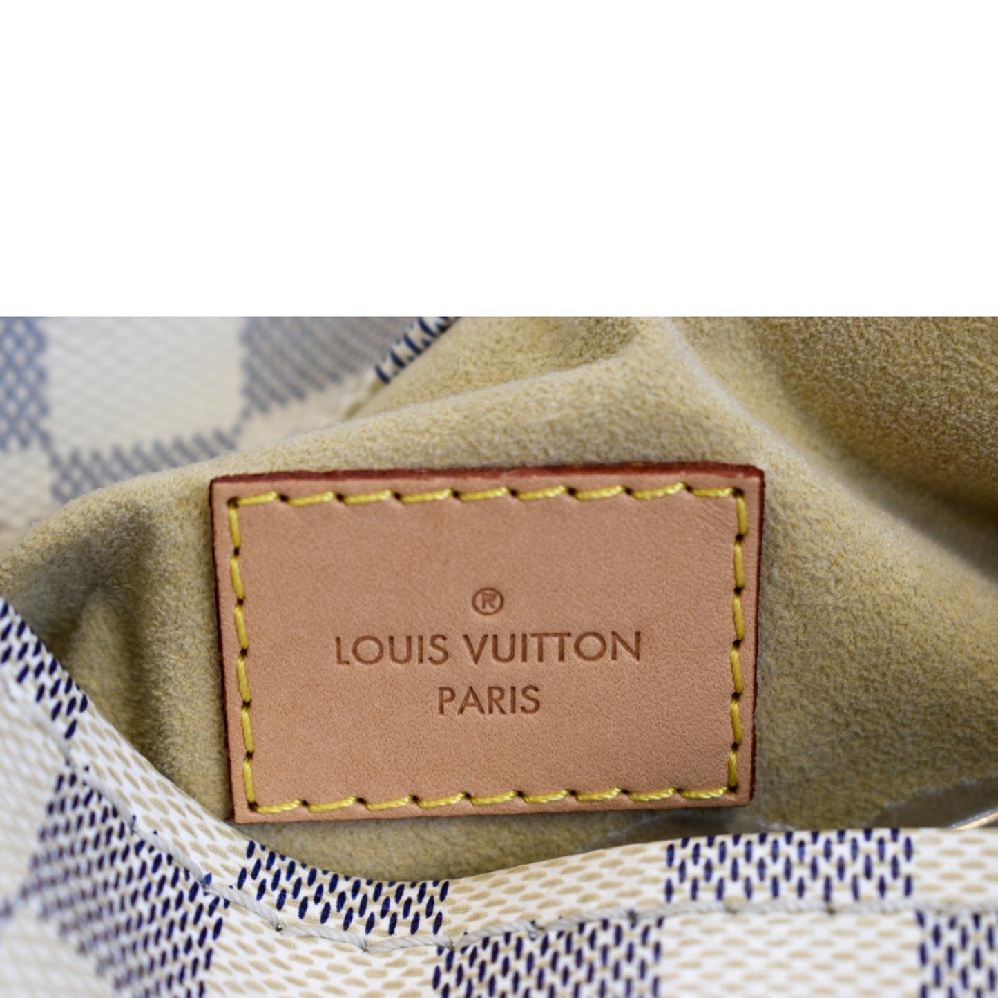 LOUIS VUITTON Artsy MM Damier Azur Hobo Bag White