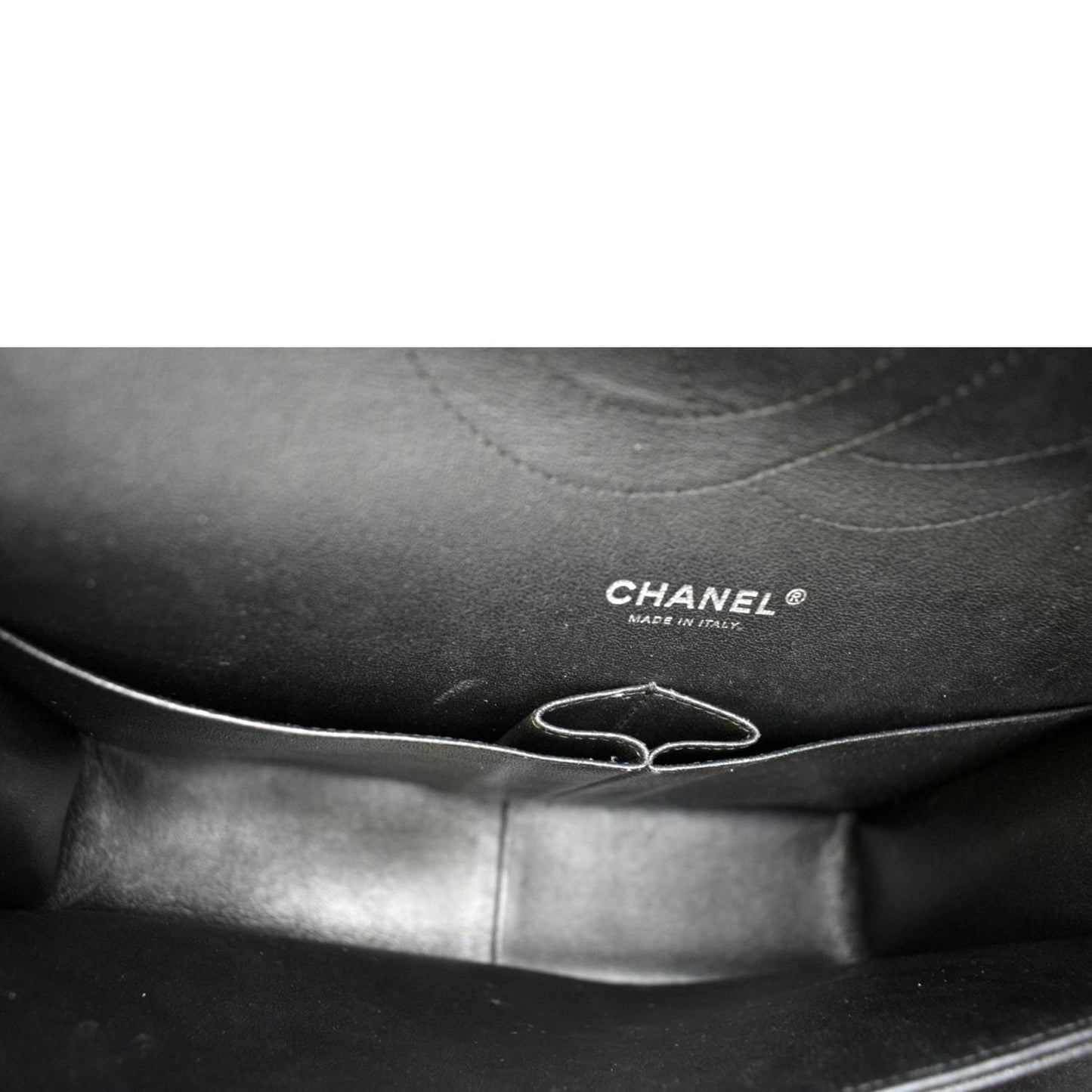 CHANEL Classic Double Flap Caviar Leather Shoulder Bag Black